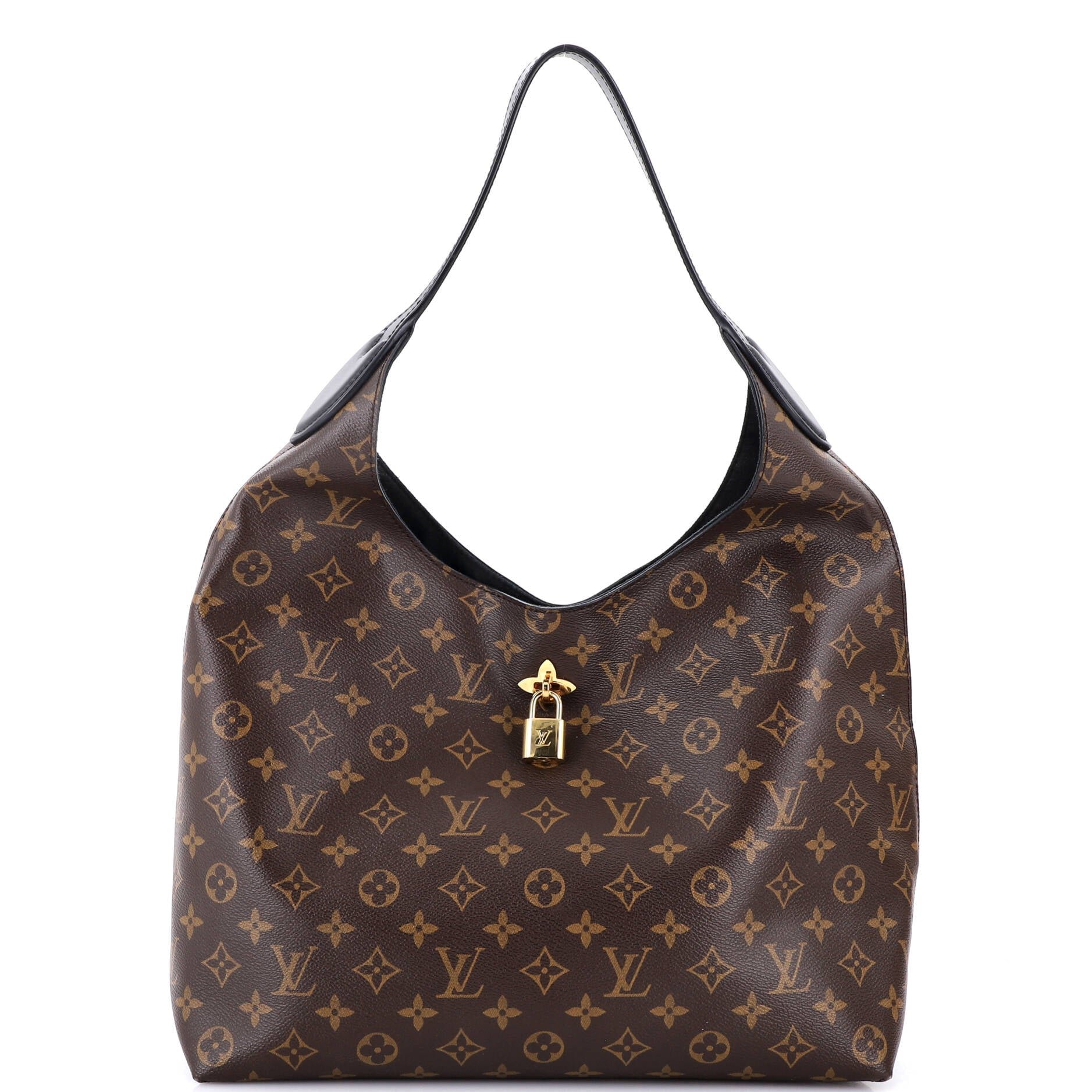 Flower Hobo Monogram Canvas with Leather