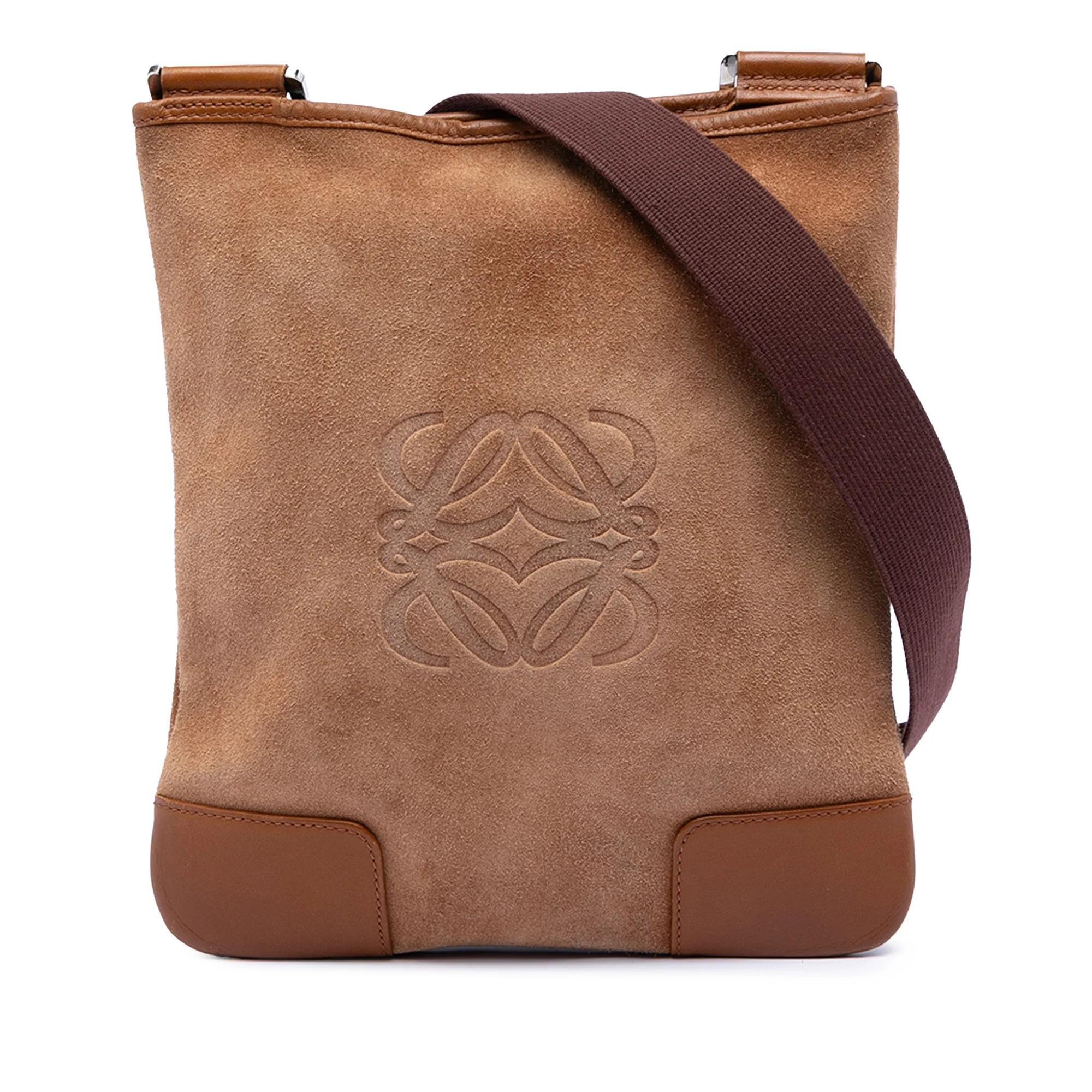 Anagram leather crossbody bag