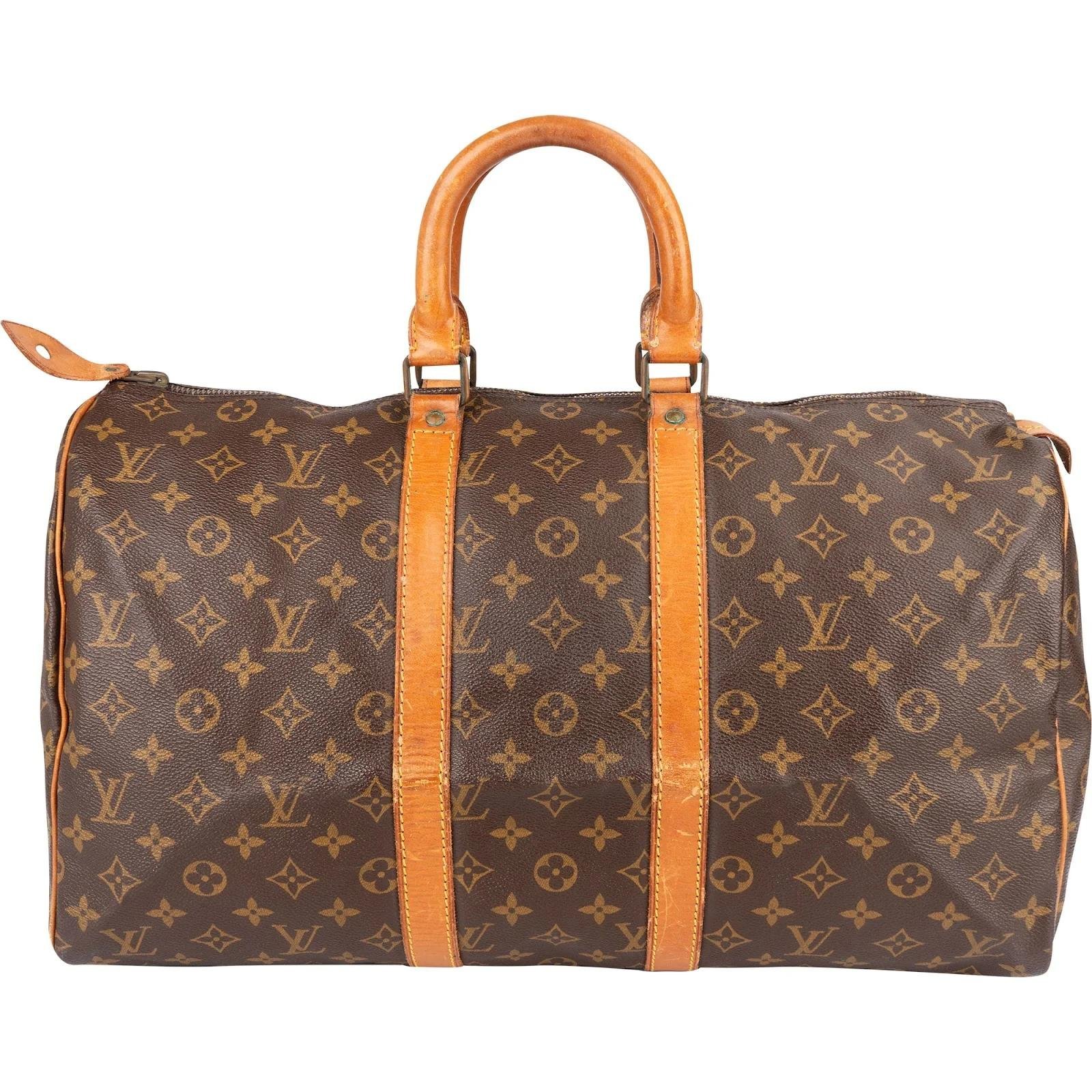 Keepall leather travel bag