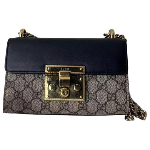 Padlock leather handbag