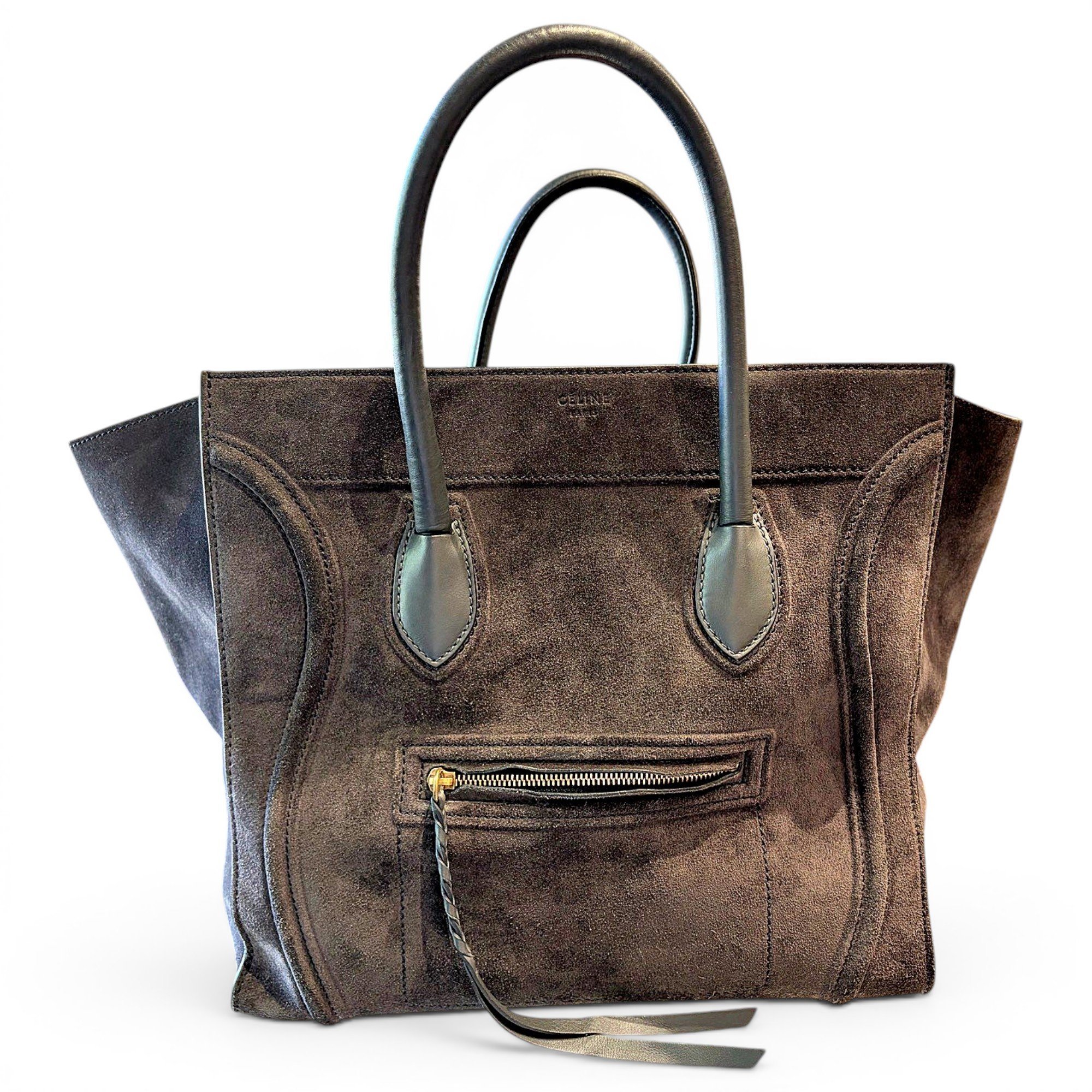 Celine Luggage cloth handbag