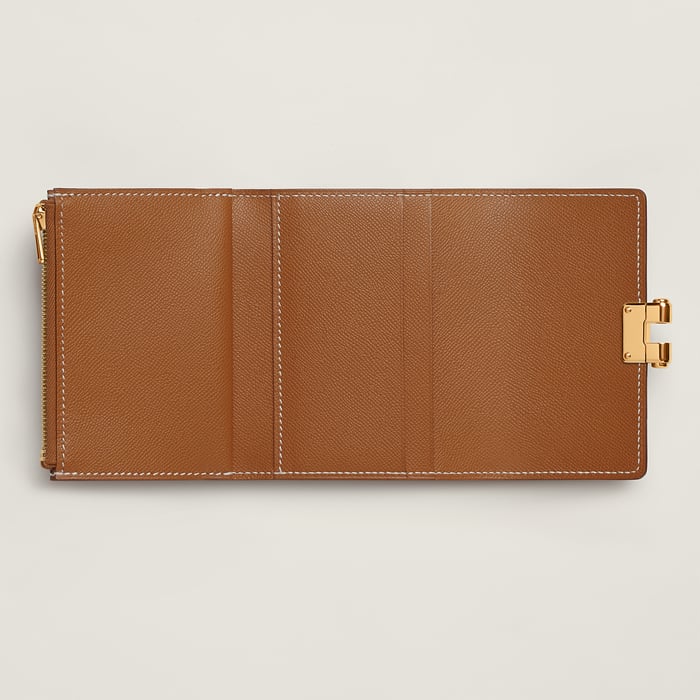 Gold Charniere Compact Wallet