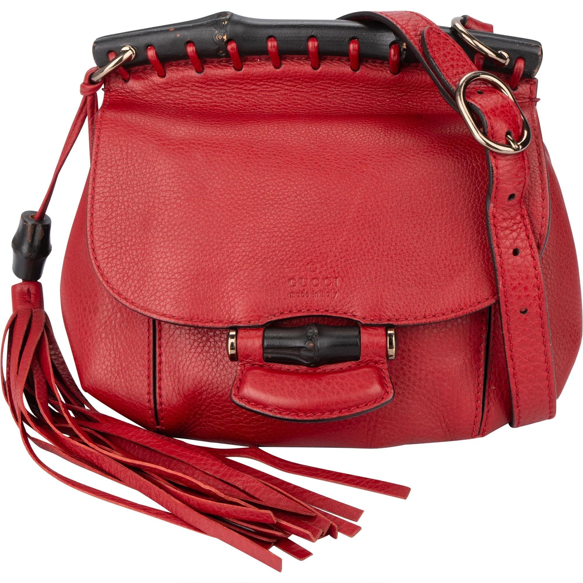 Bamboo leather crossbody bag