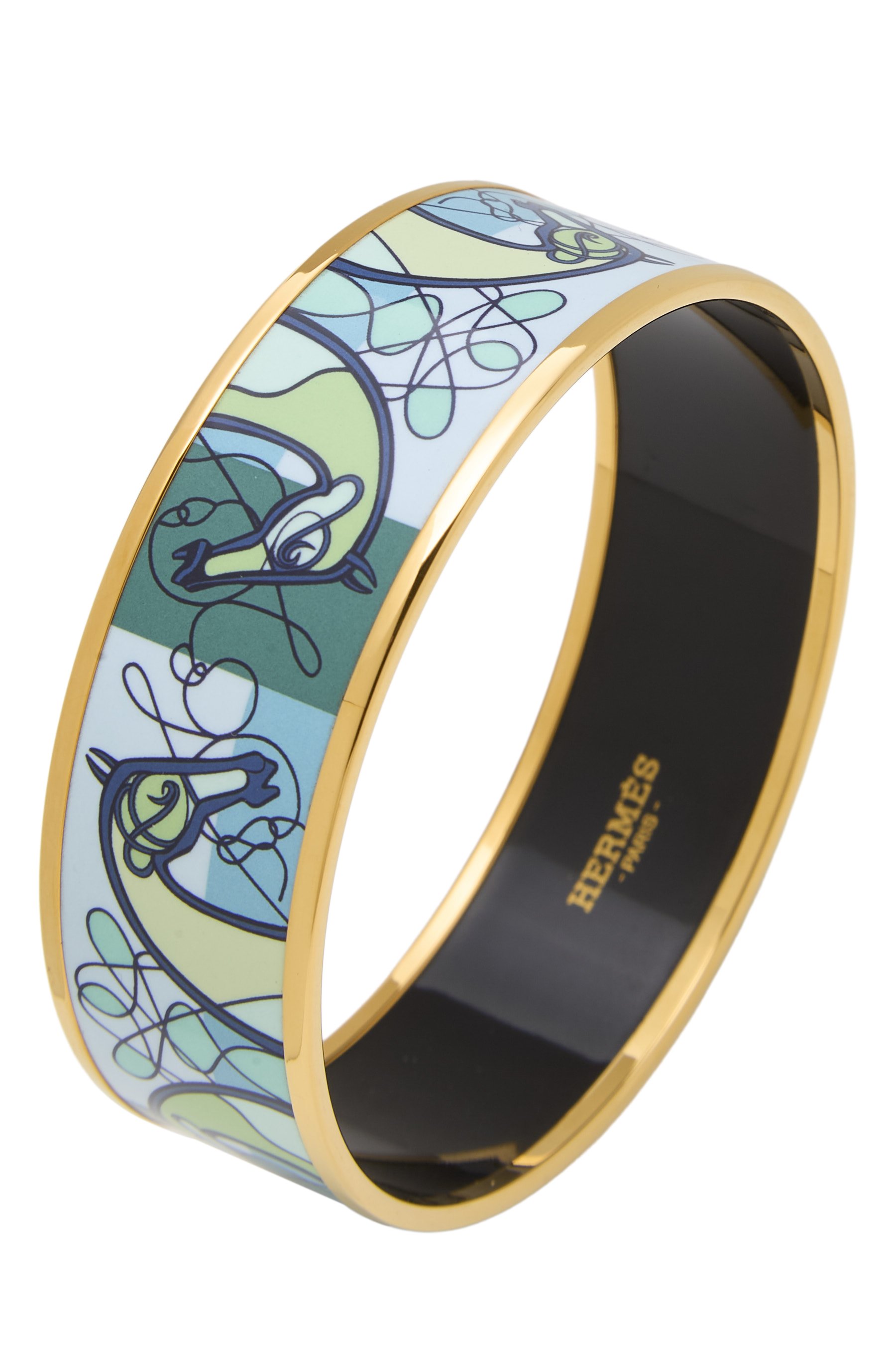 Multicolor Enamel Bangle Wide