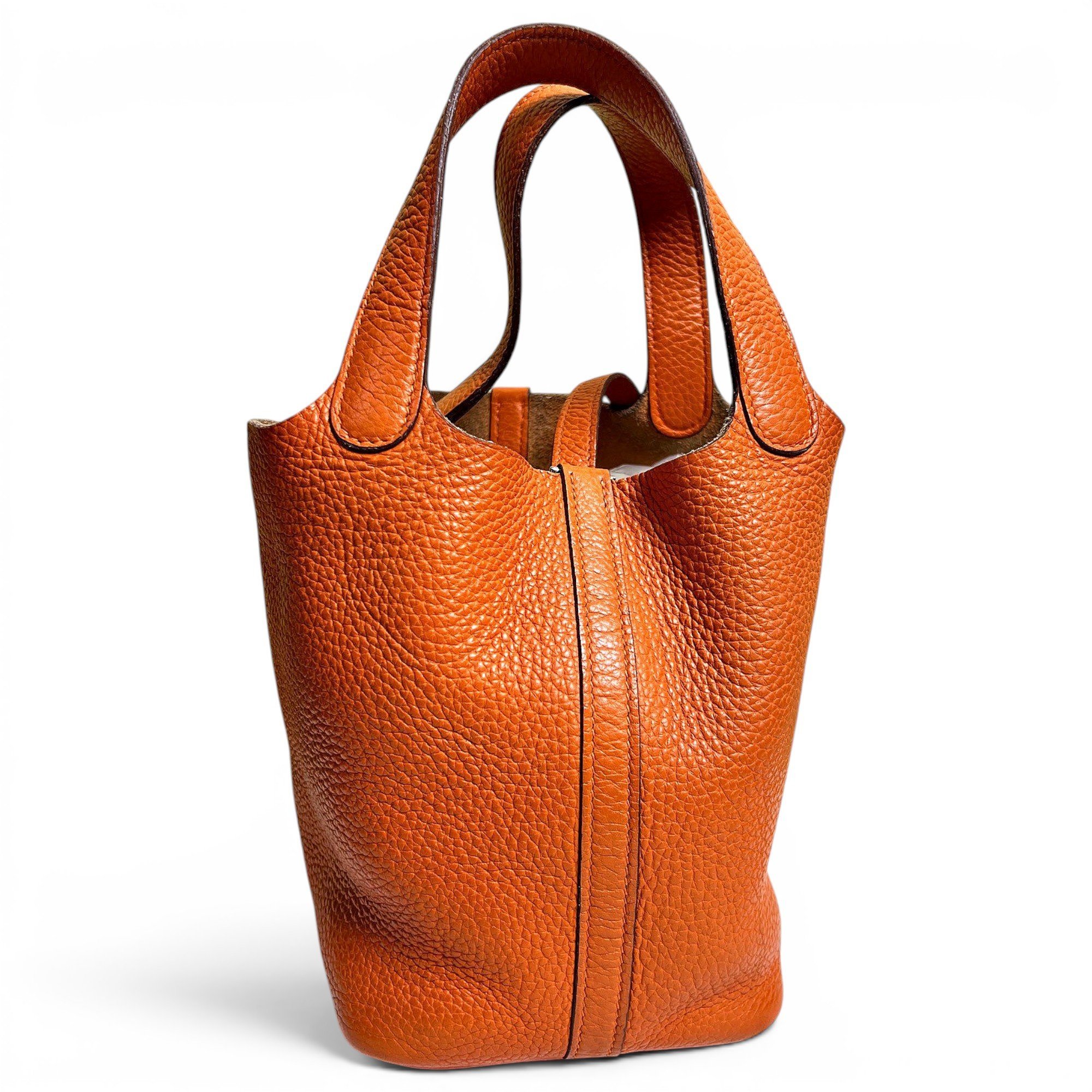 Picotin leather tote