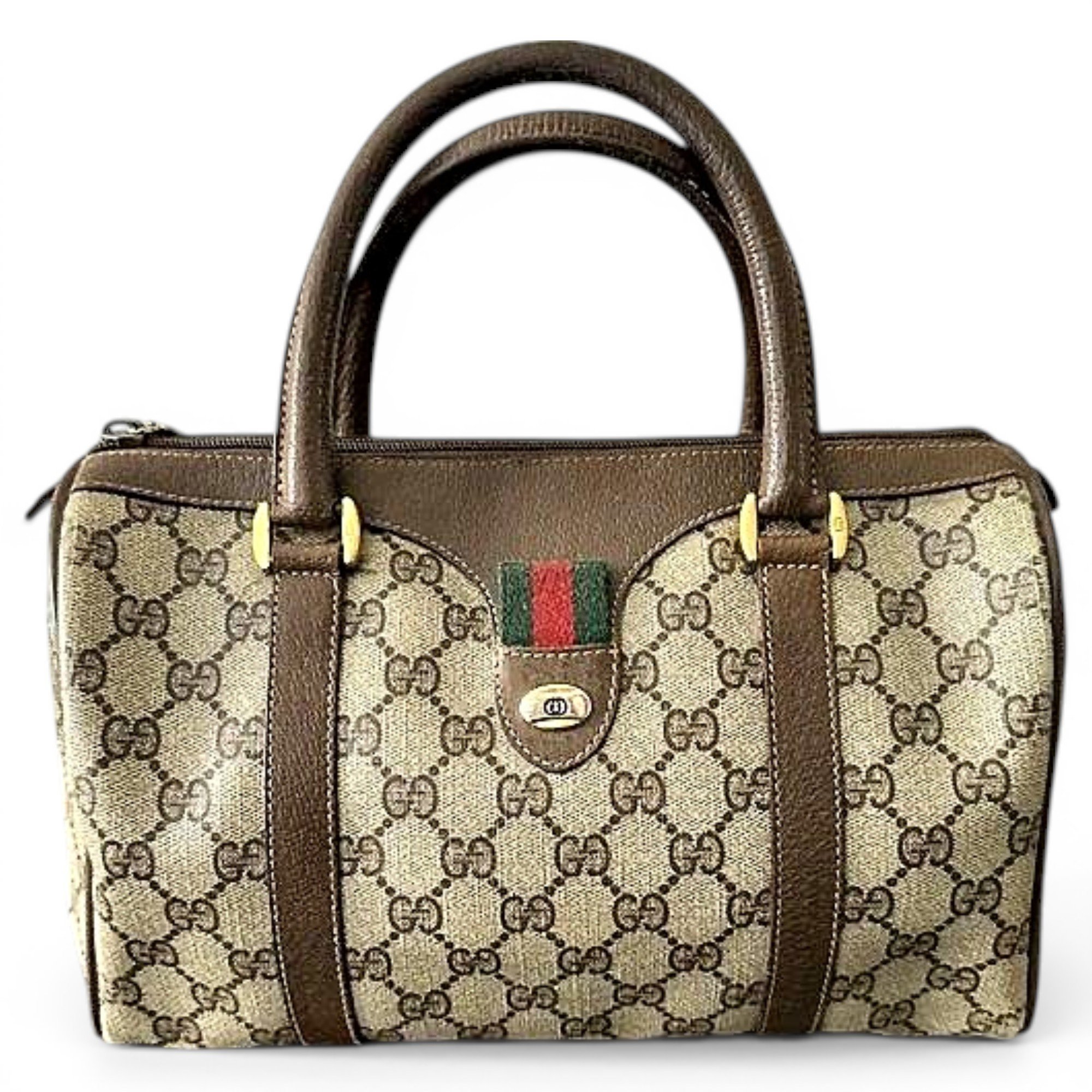 Boston leather handbag