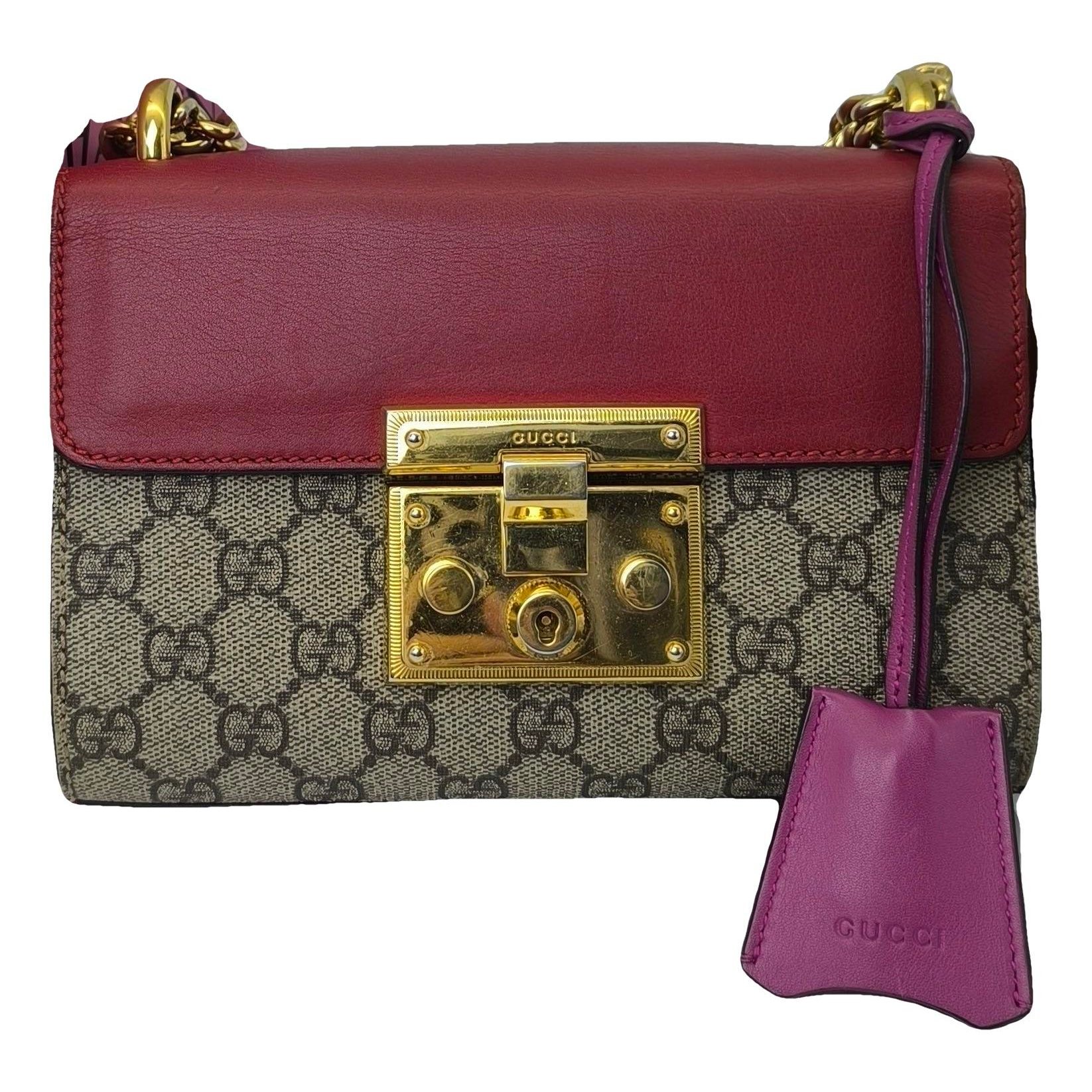 Padlock leather handbag