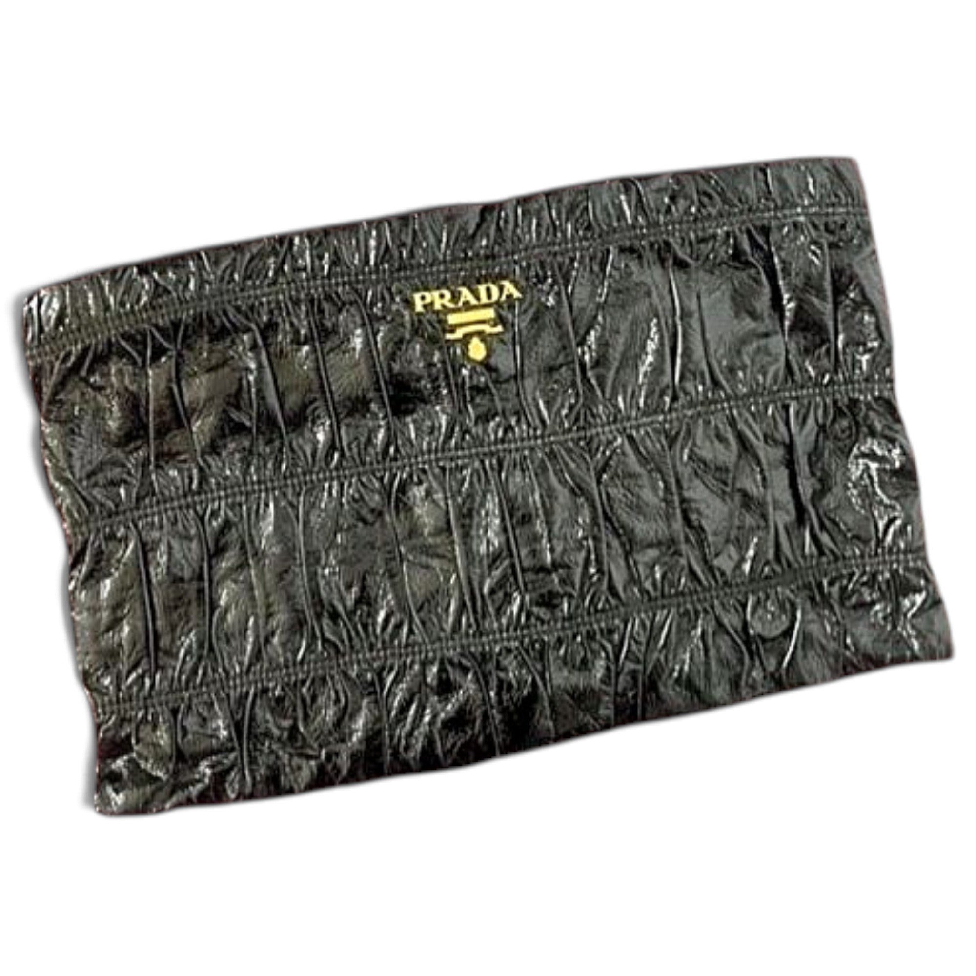 Leather clutch bag