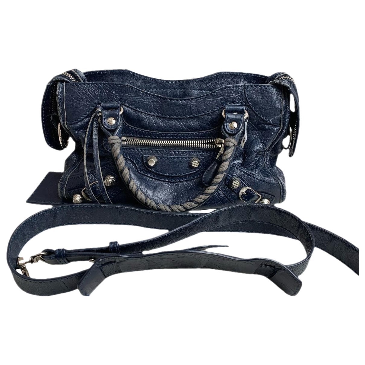 City leather handbag