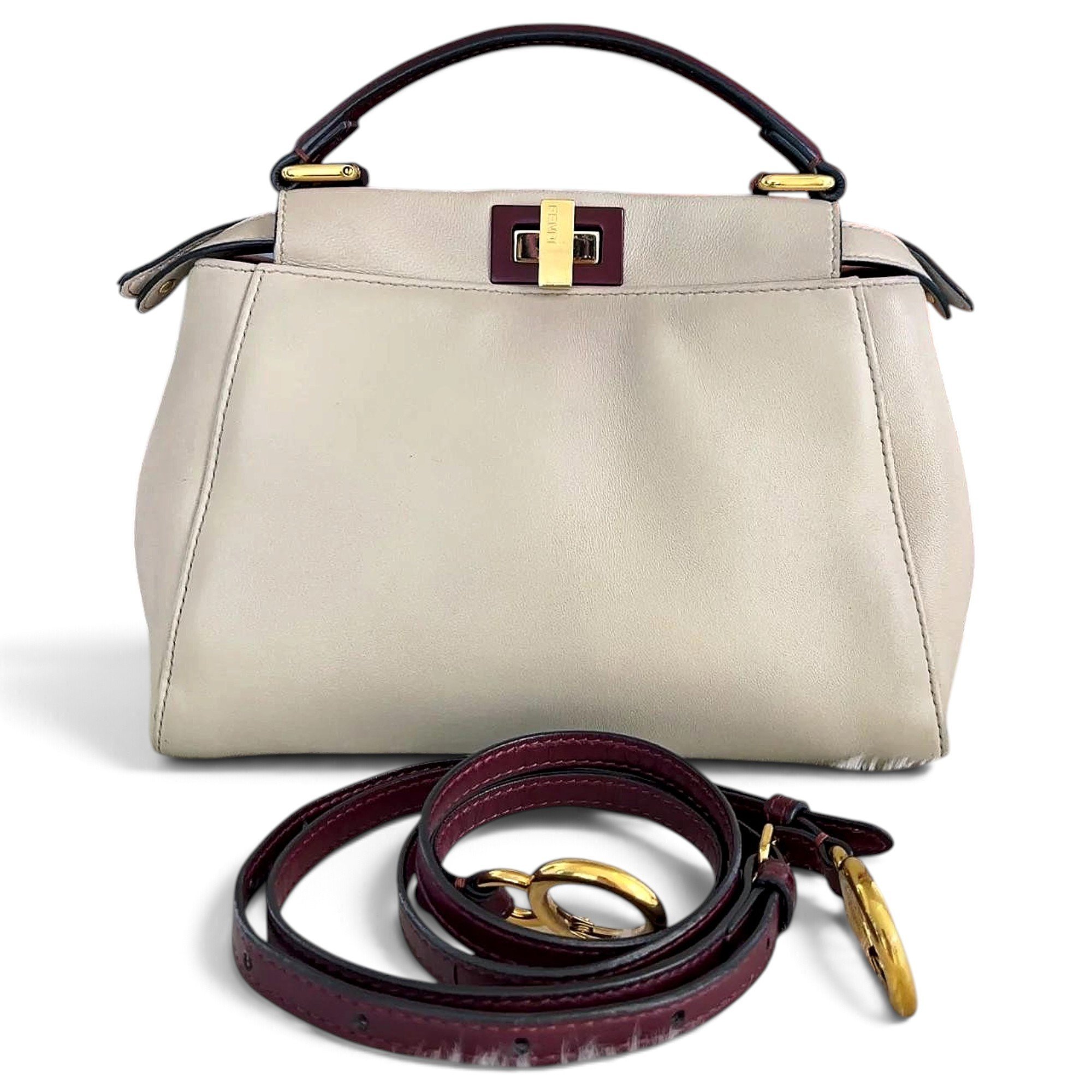 Peekaboo leather handbag