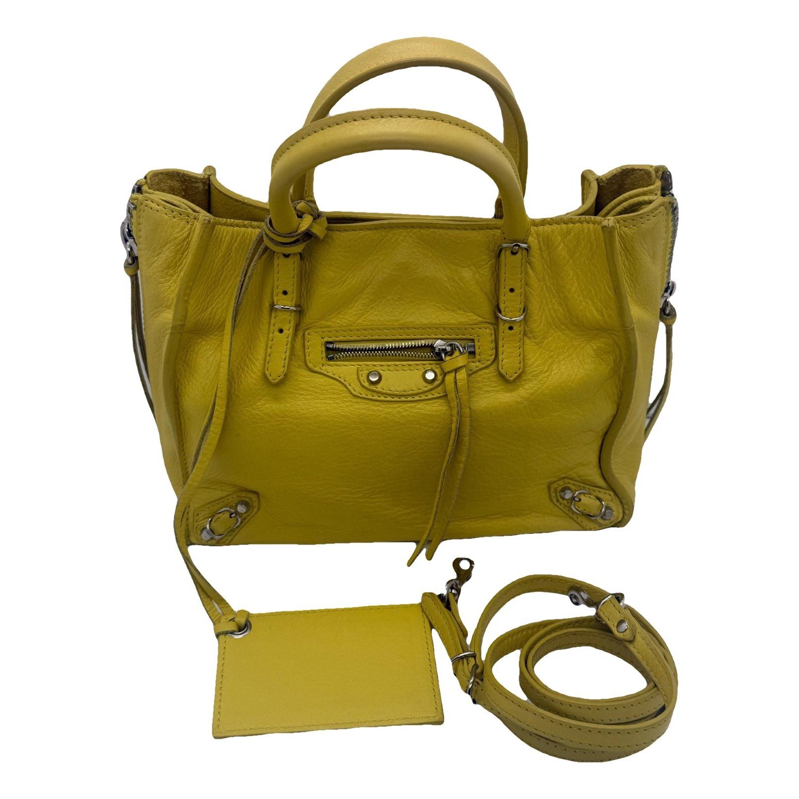 Papier leather handbag