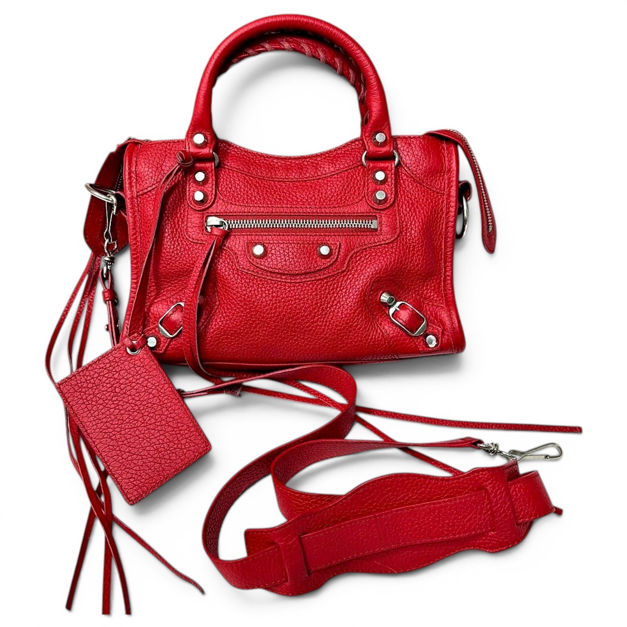 Classic Metalic leather handbag