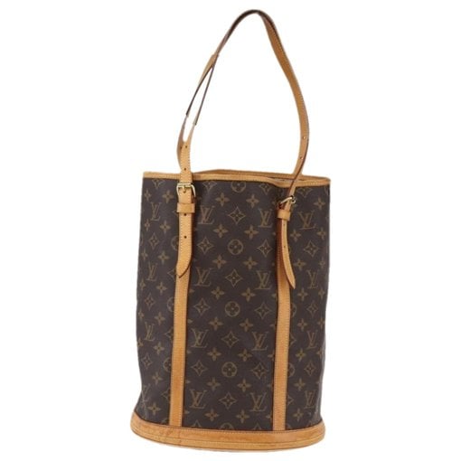 Bucket leather handbag