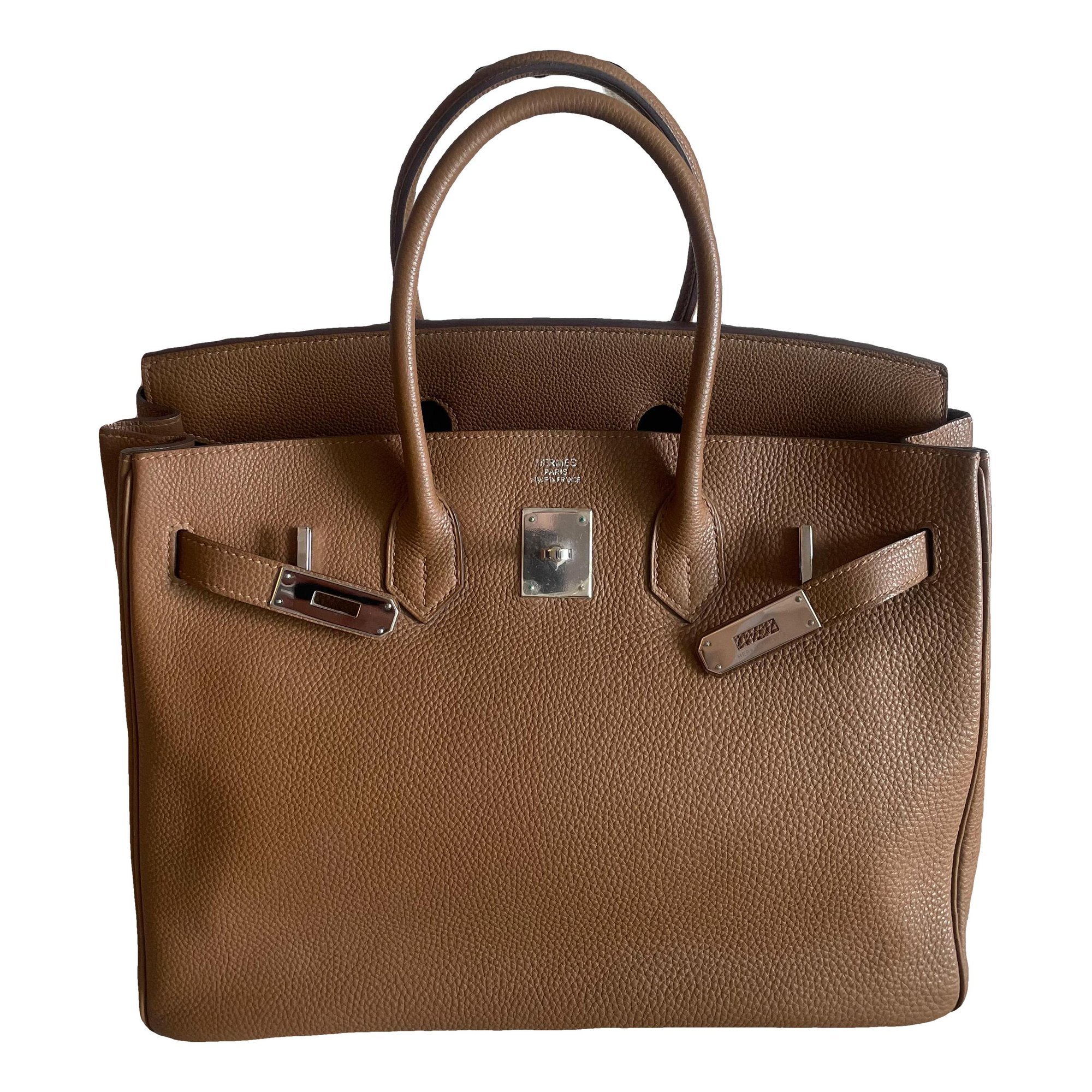 Hermes Birkin 35 Handbag Clemence Leather 2009