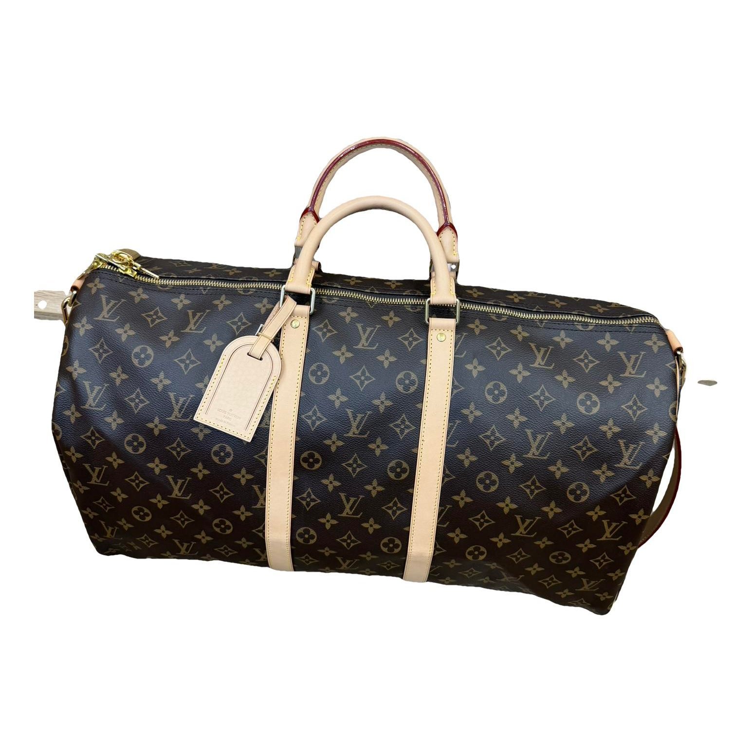 Keepall leather travel bag