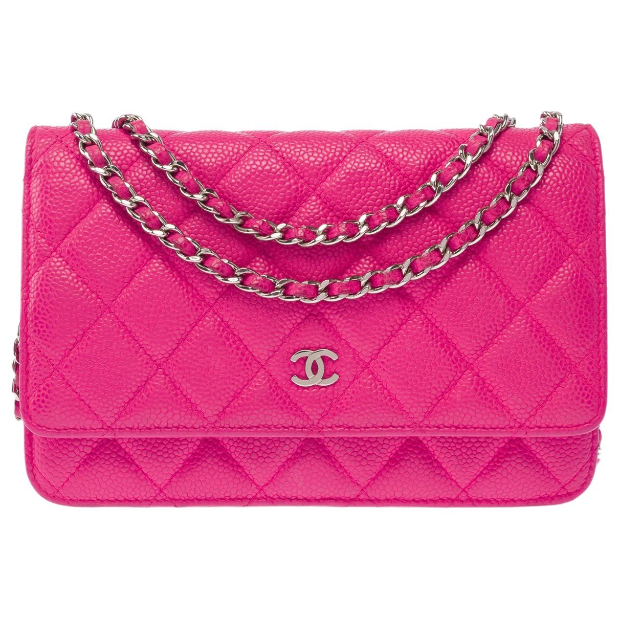 Wallet On Chain leather handbag