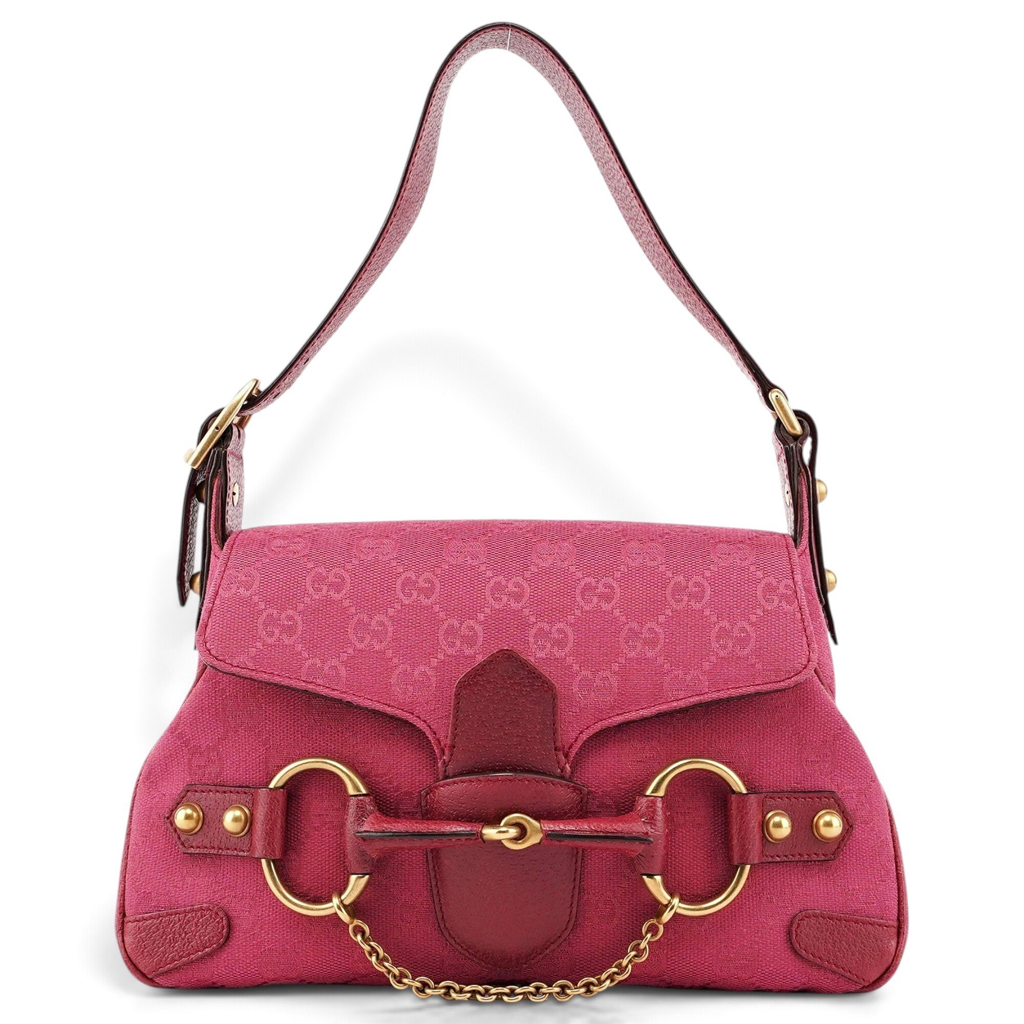 Horsebit Chain cloth handbag