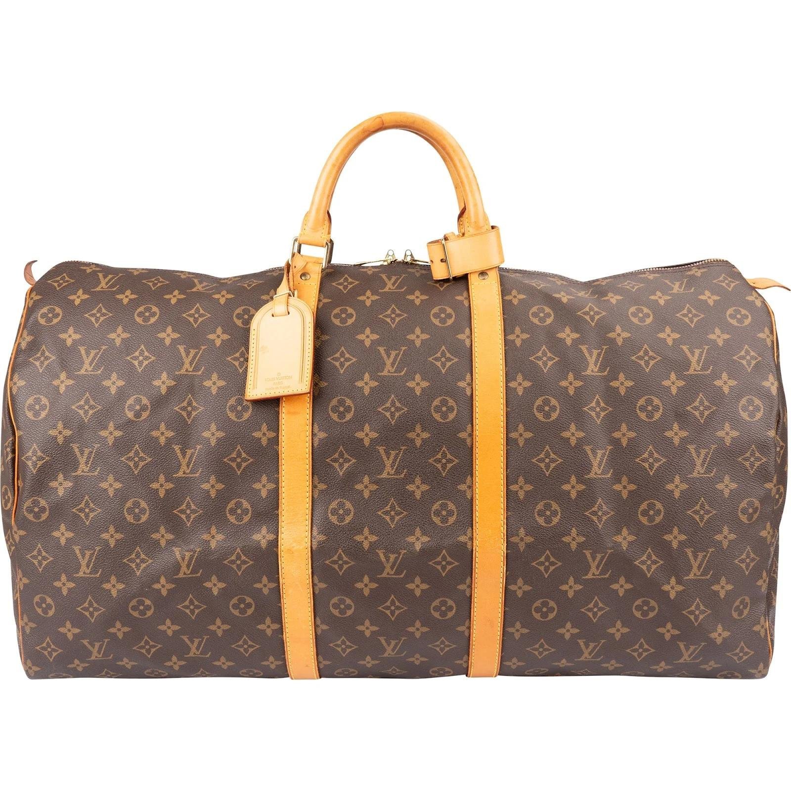 Keepall leather travel bag