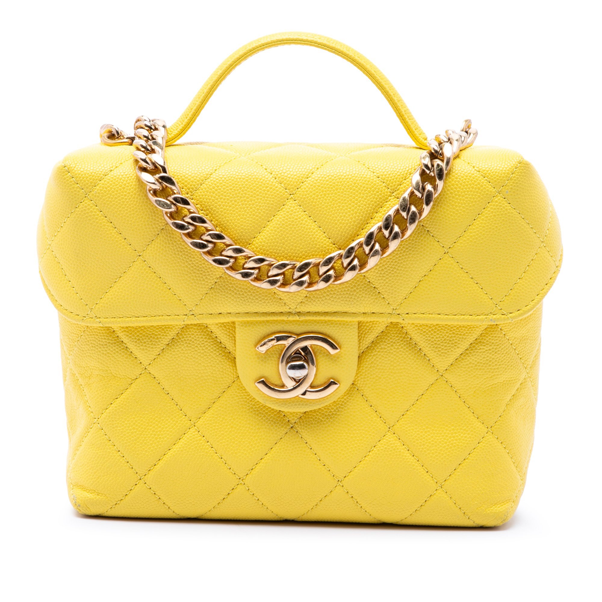 Vanity leather handbag