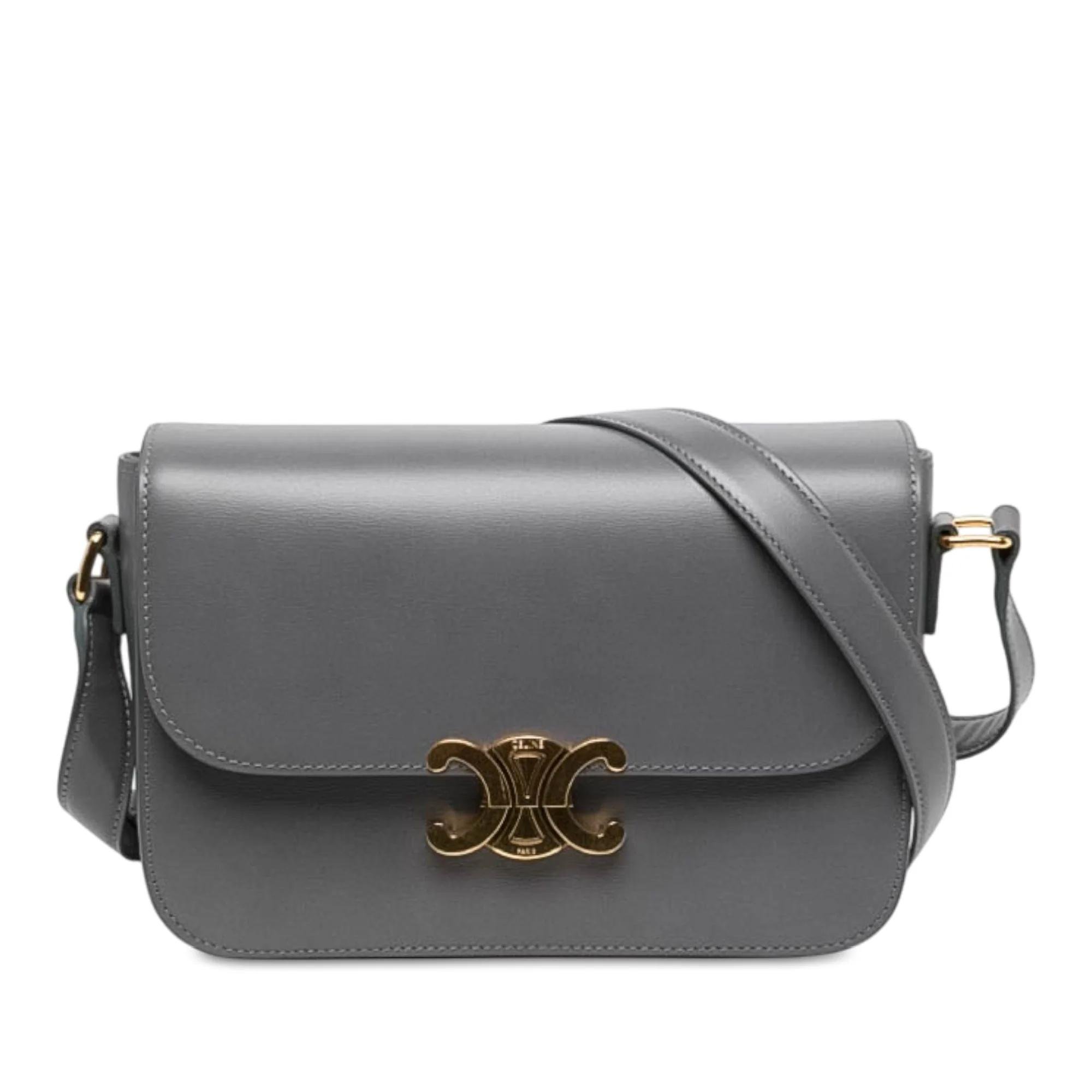 Triomphe pony-style calfskin handbag