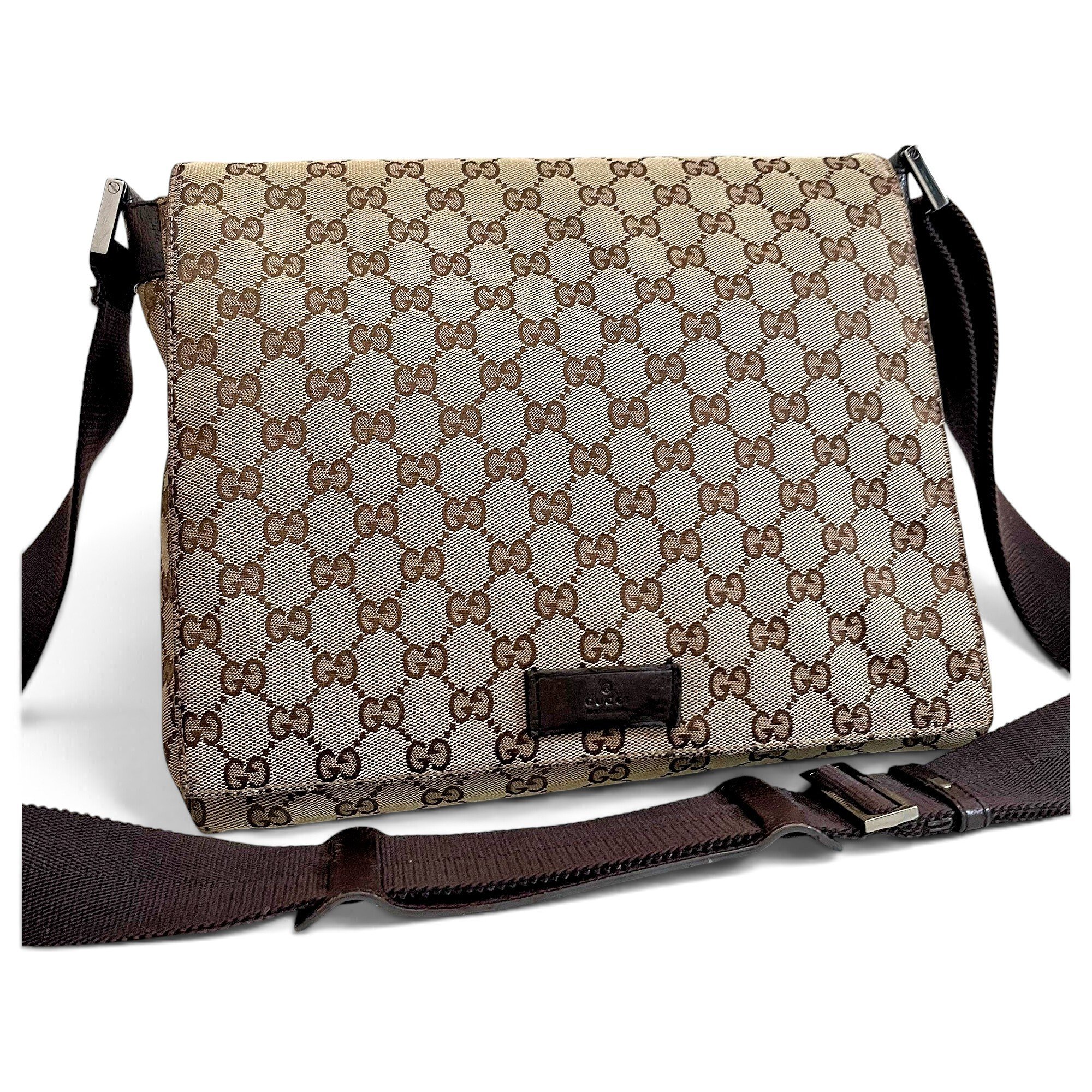 Horsebit 1955 Messenger cloth handbag