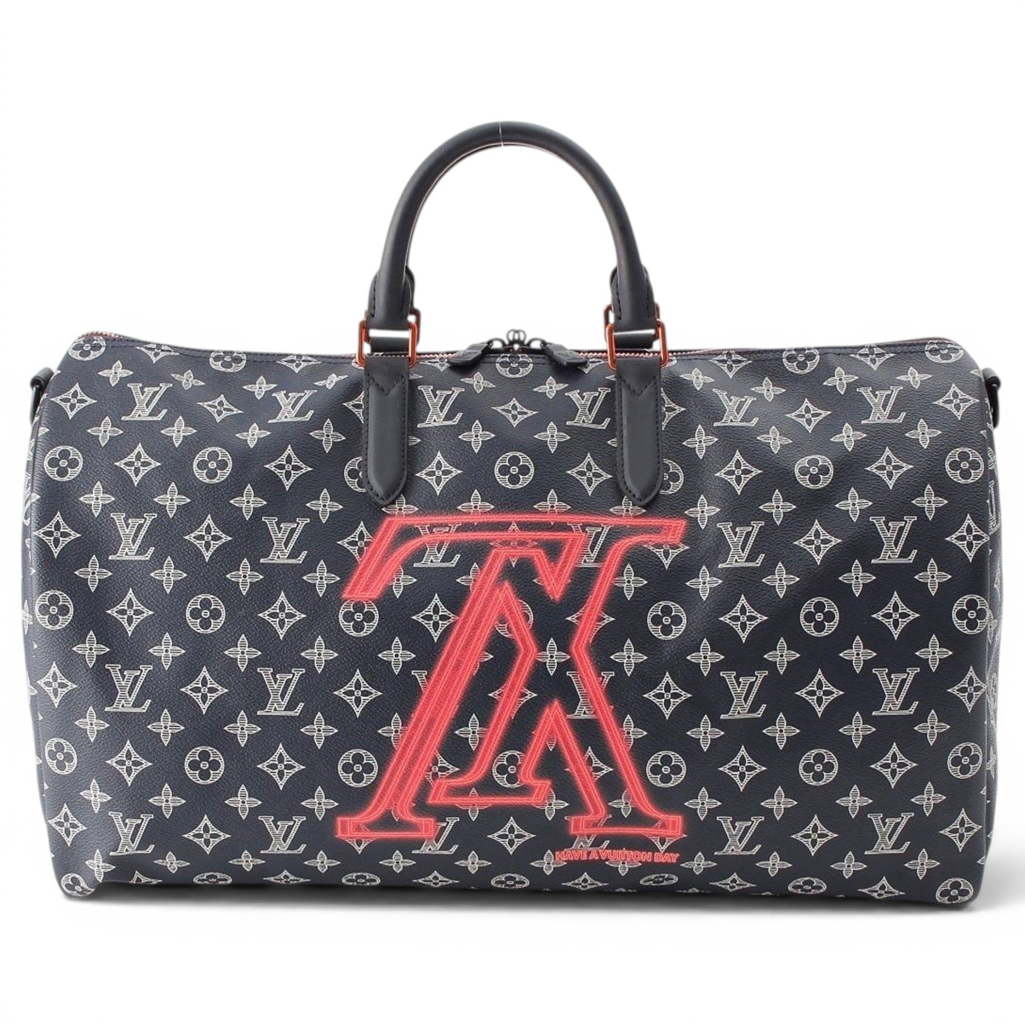 Louis Vuitton Keepall cloth travel bag