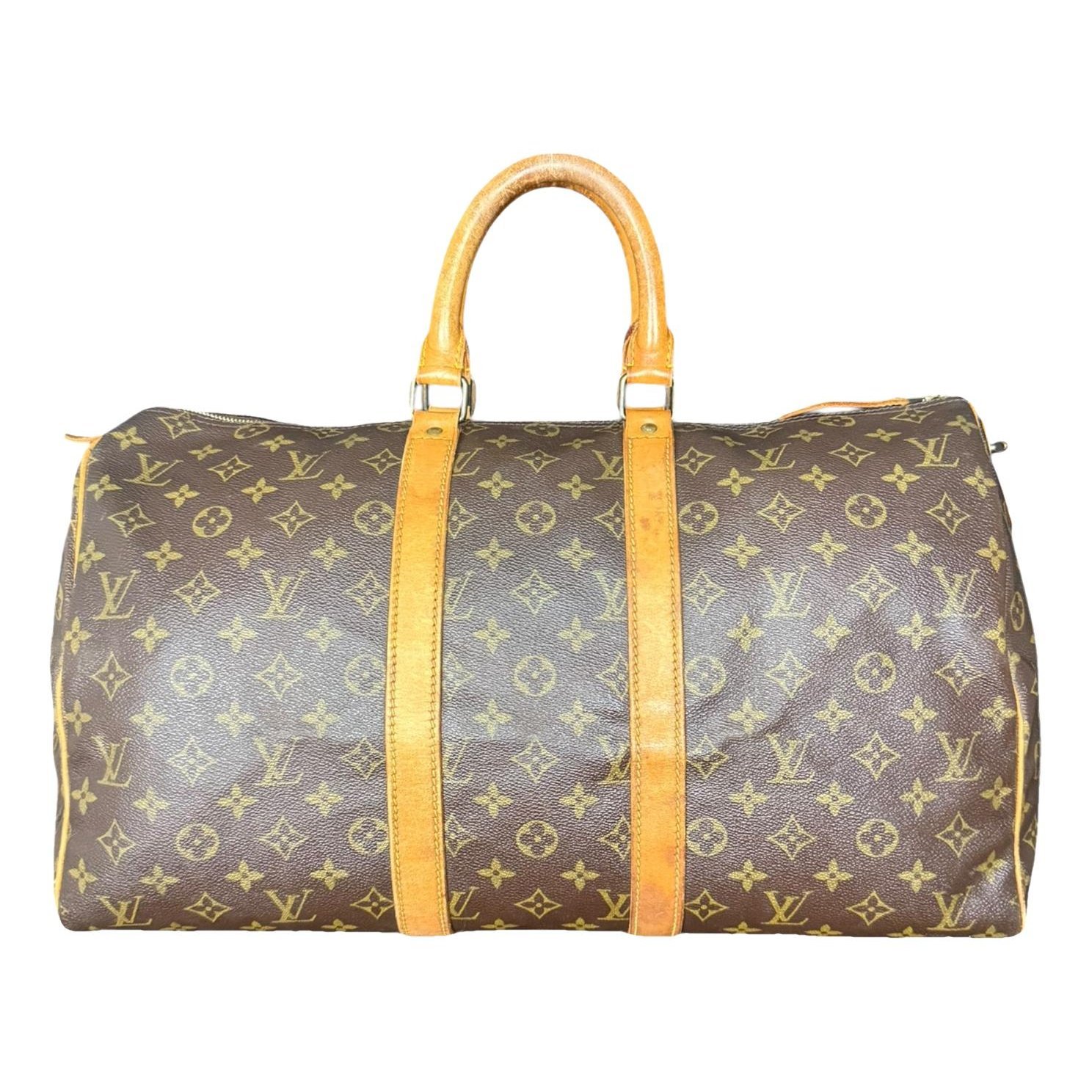 Keepall leather travel bag