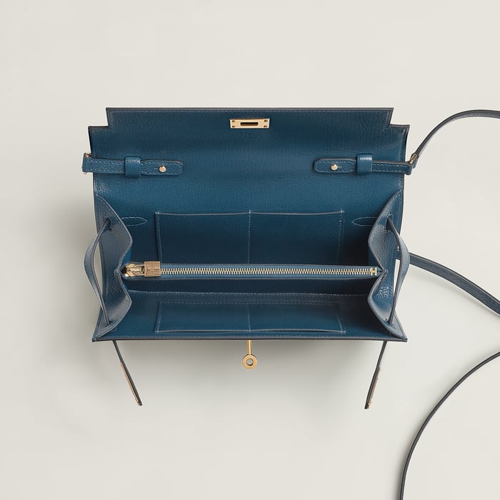 Deep Blue Kelly Classique to Go Wallet