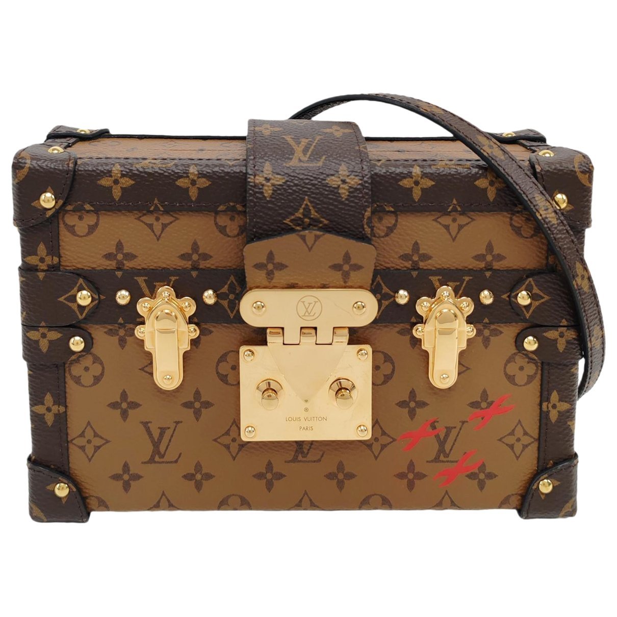 Petite Malle leather crossbody bag