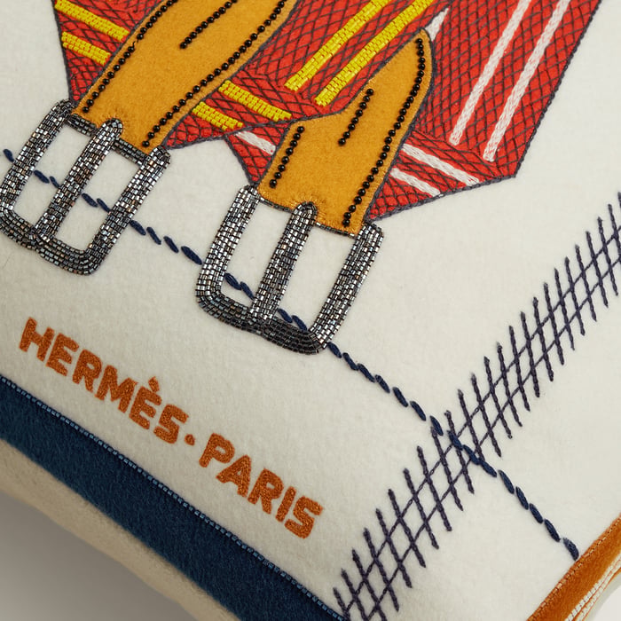 Écru Harnais Sangles Pillow