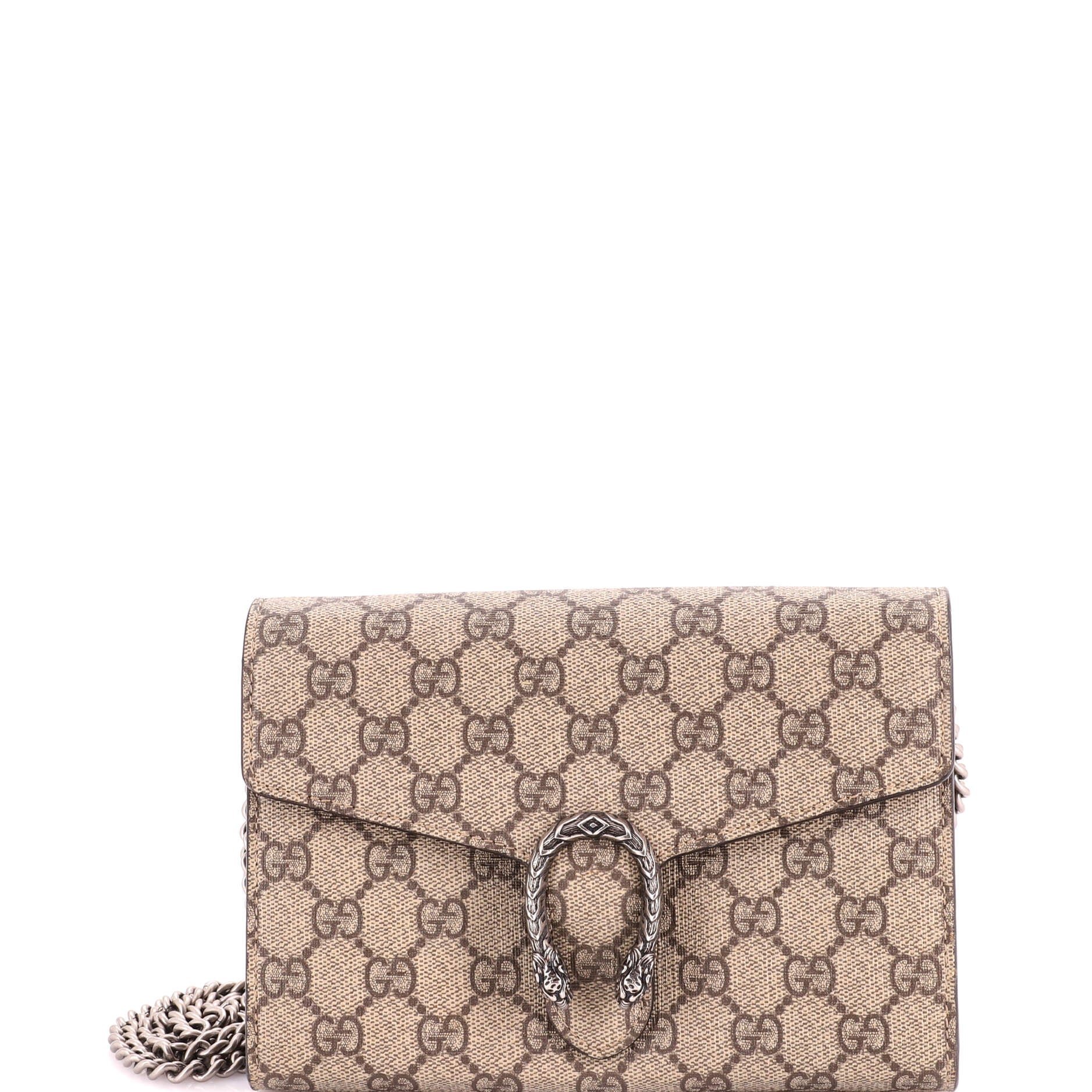 Dionysus Chain Wallet GG Coated Canvas Small