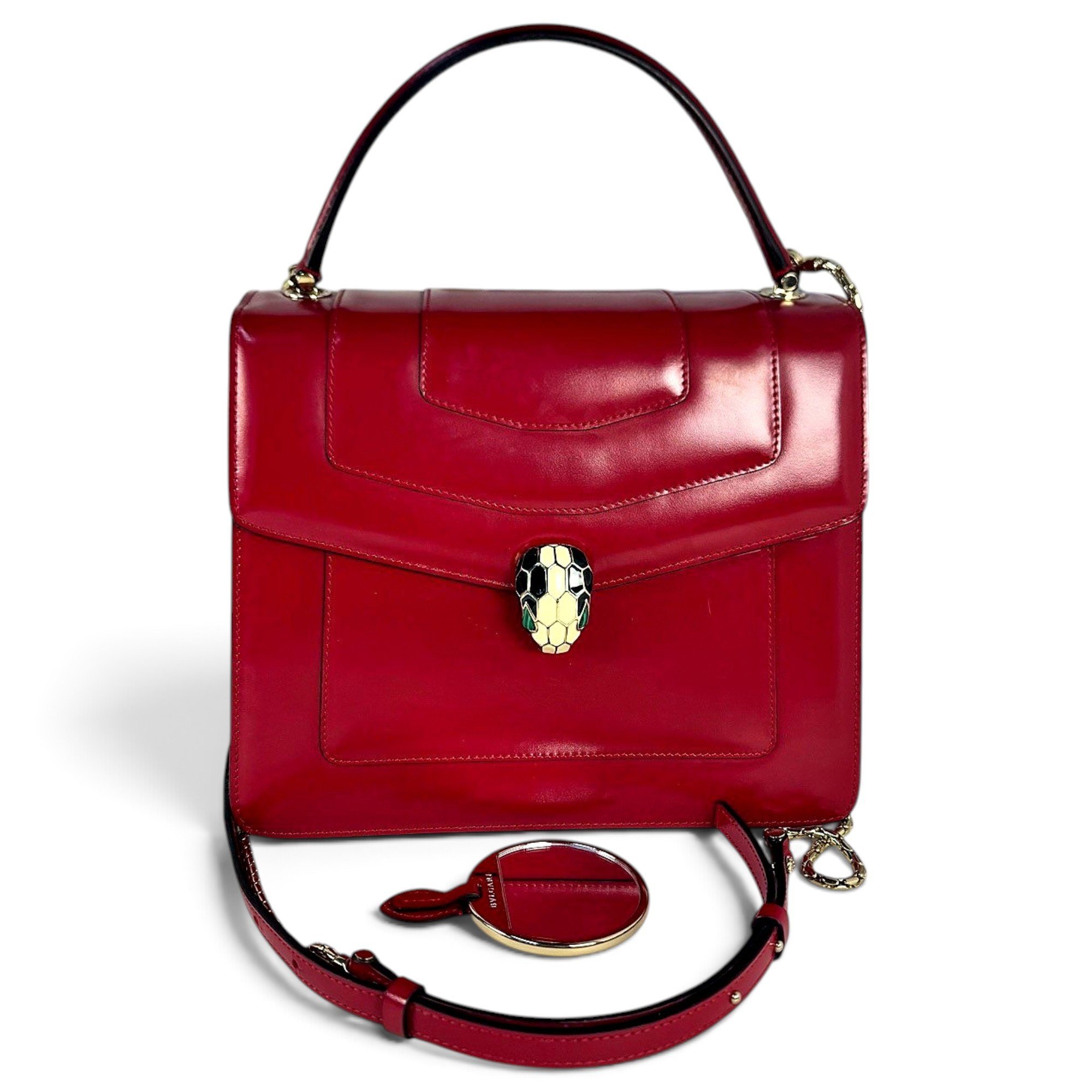Serpenti leather handbag
