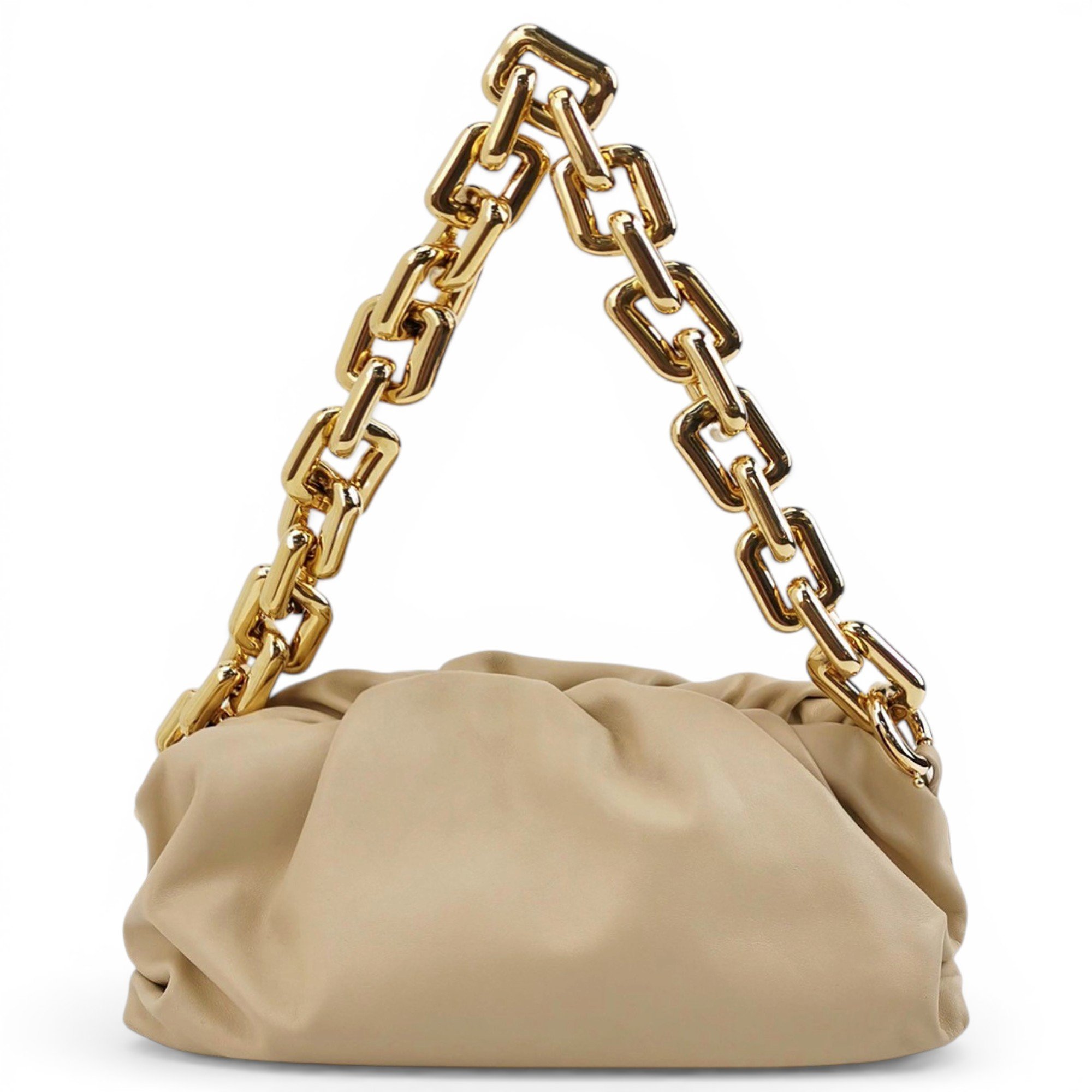 Pouch leather handbag