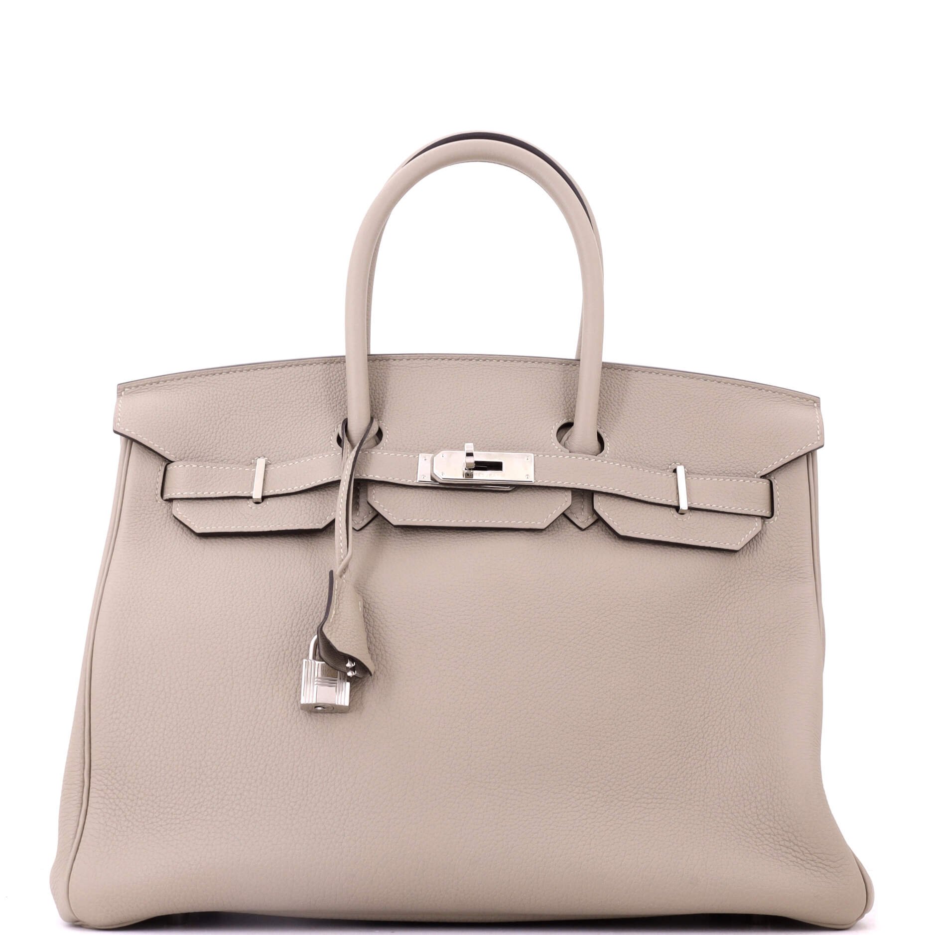 Birkin Handbag Grey Togo with Palladium Hardware 35