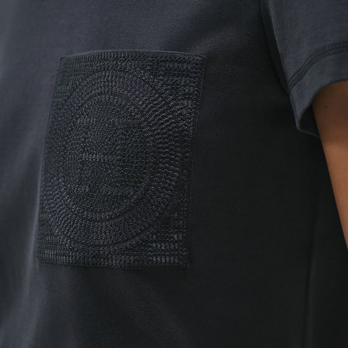Bleu Noir Embroidered Pocket T-shirt