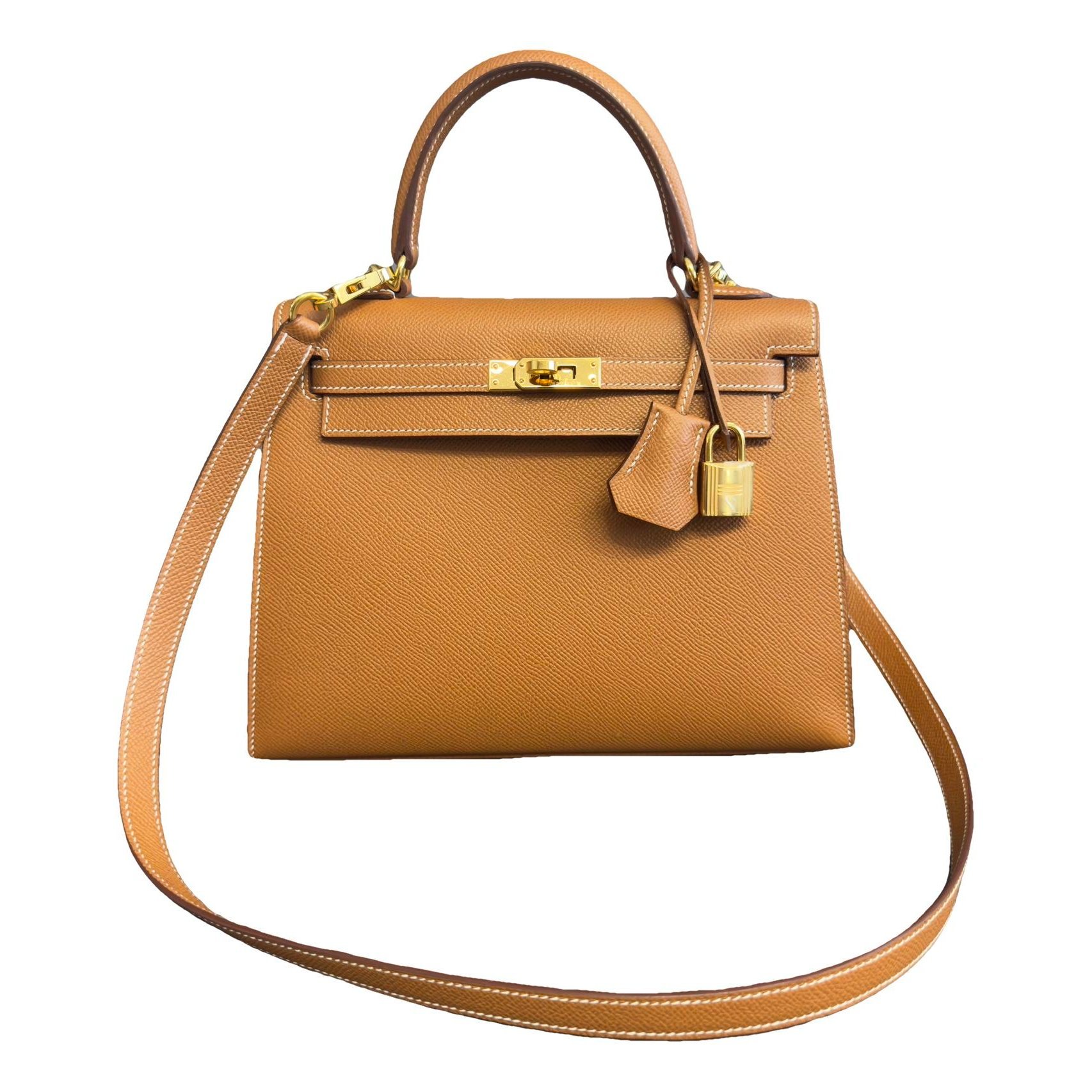 Hermes Kelly 25 Handbag Gold Epsom Leather