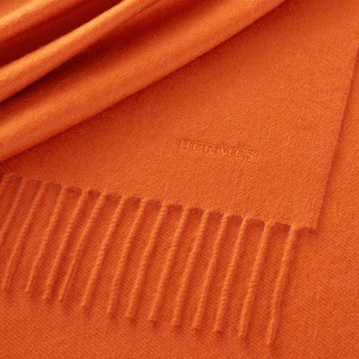 Orange Boîte Unie Brodee Muffler