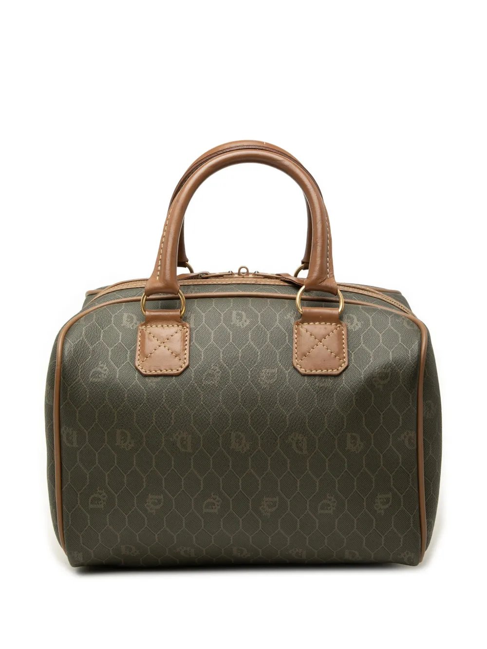 20th Century Honeycomb Coated Canvas boston bag