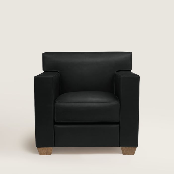 Noir Reeditions J.-m. Frank Par Hermès Comfortable Club Armchair