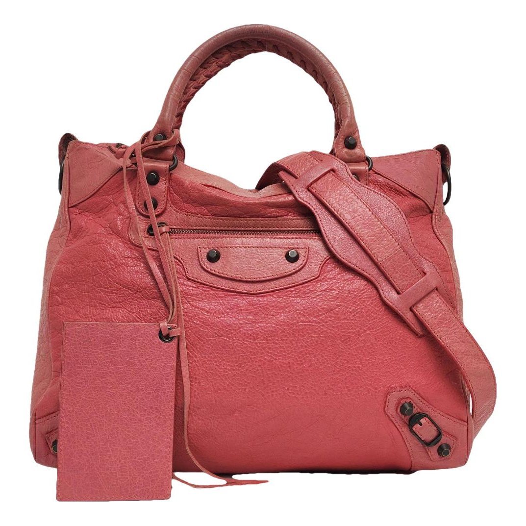 City leather handbag