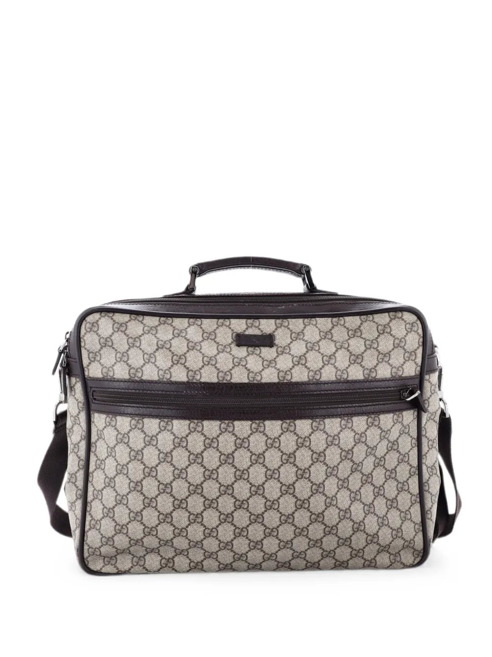 Front Zip Camera Bag GG Coated Canvas Large crossbody bag
