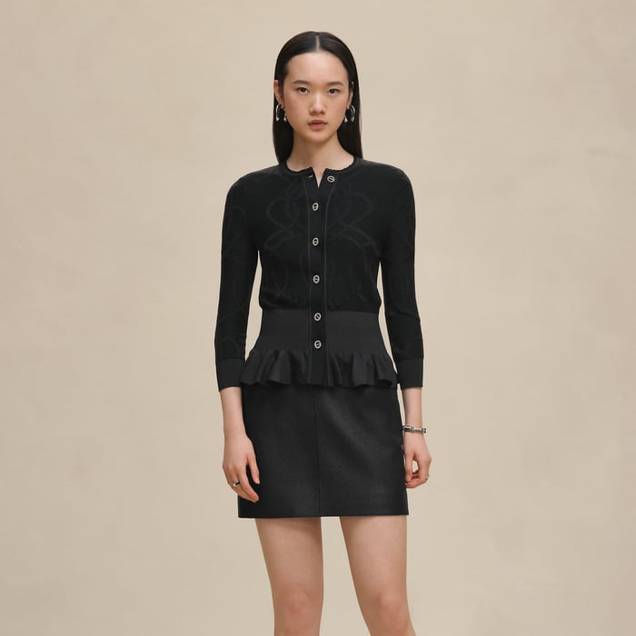 Noir "Palefroi Remix" Light Half-length Sleeves Cardigan