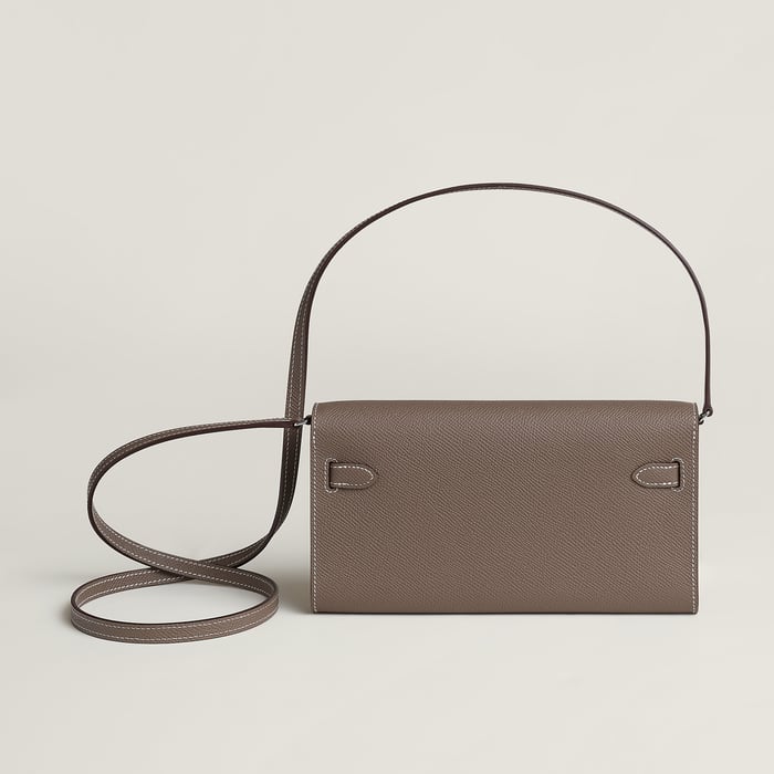 Étoupe Kelly Classique to Go Wallet