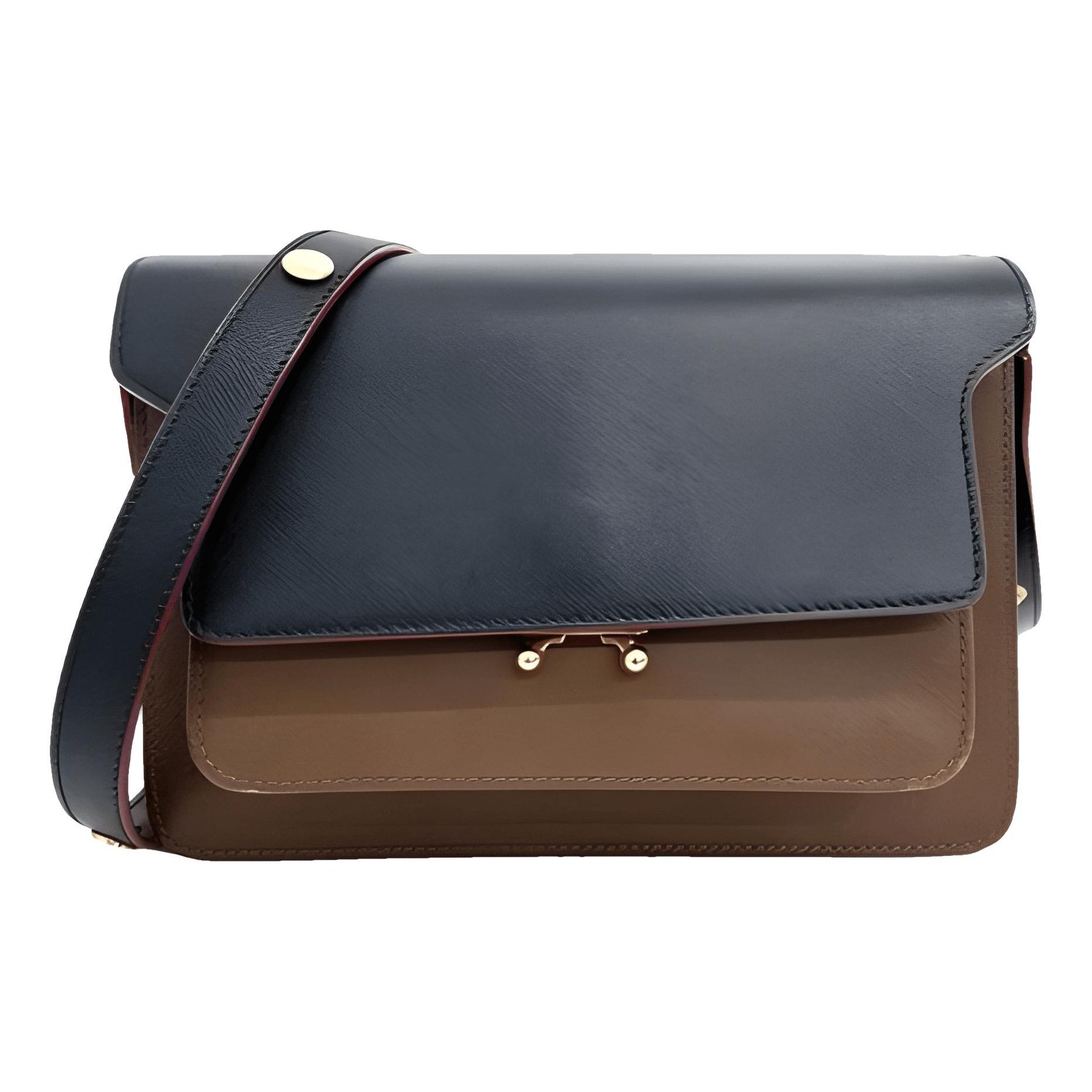 Trunk leather handbag