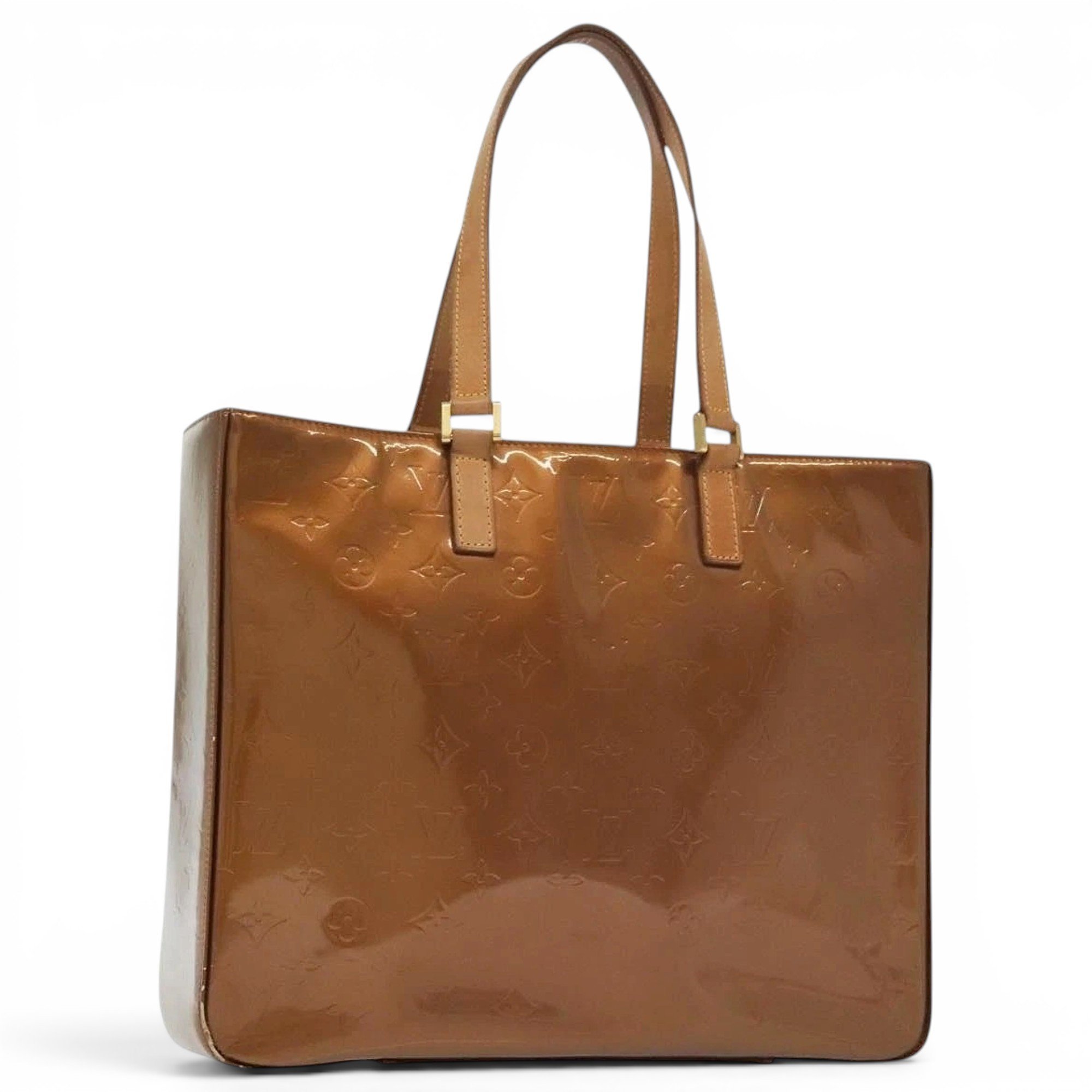 Patent leather handbag