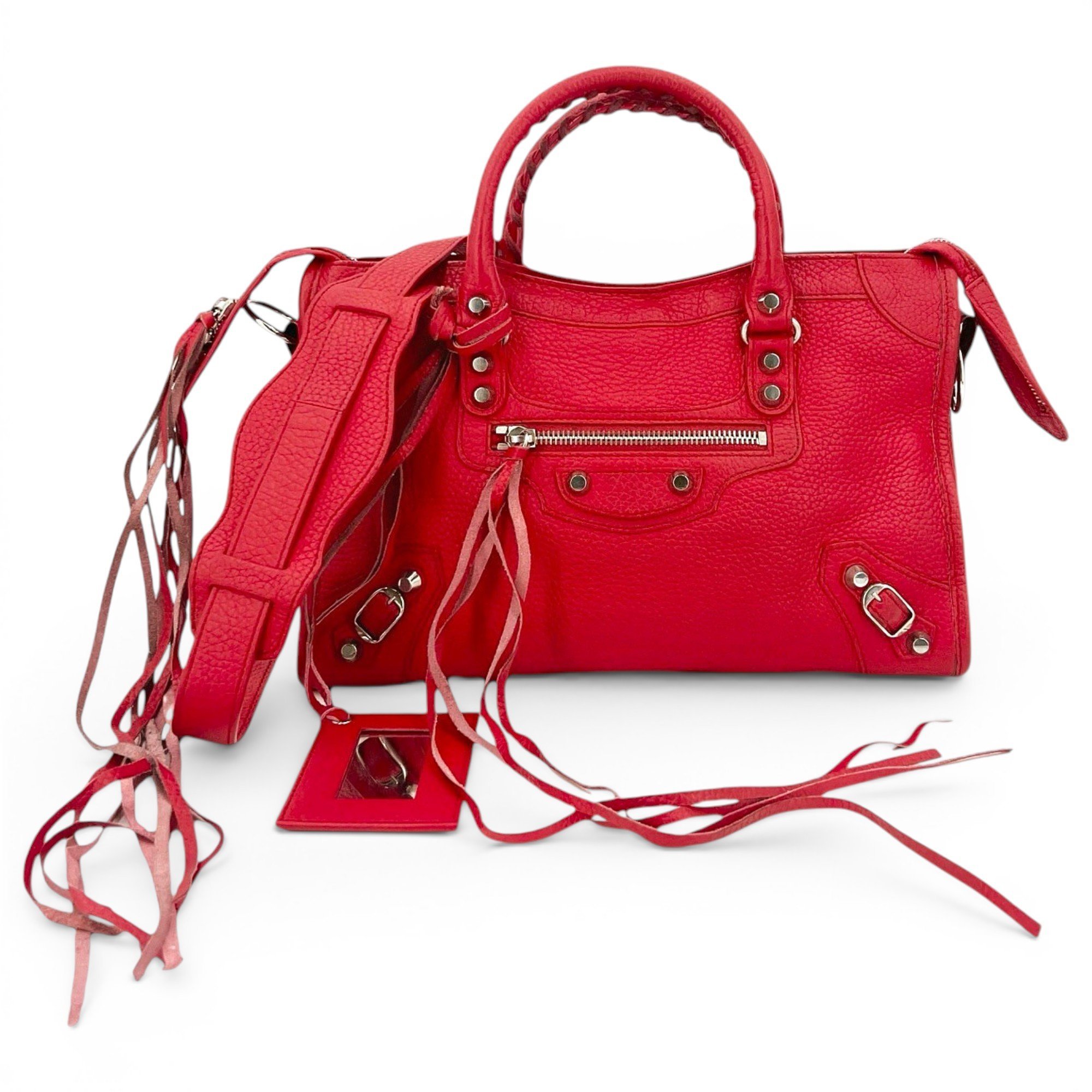 City leather handbag