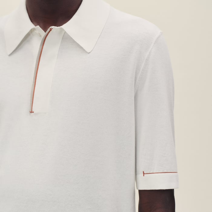 Blanc "H Bartack" Polo Shirt