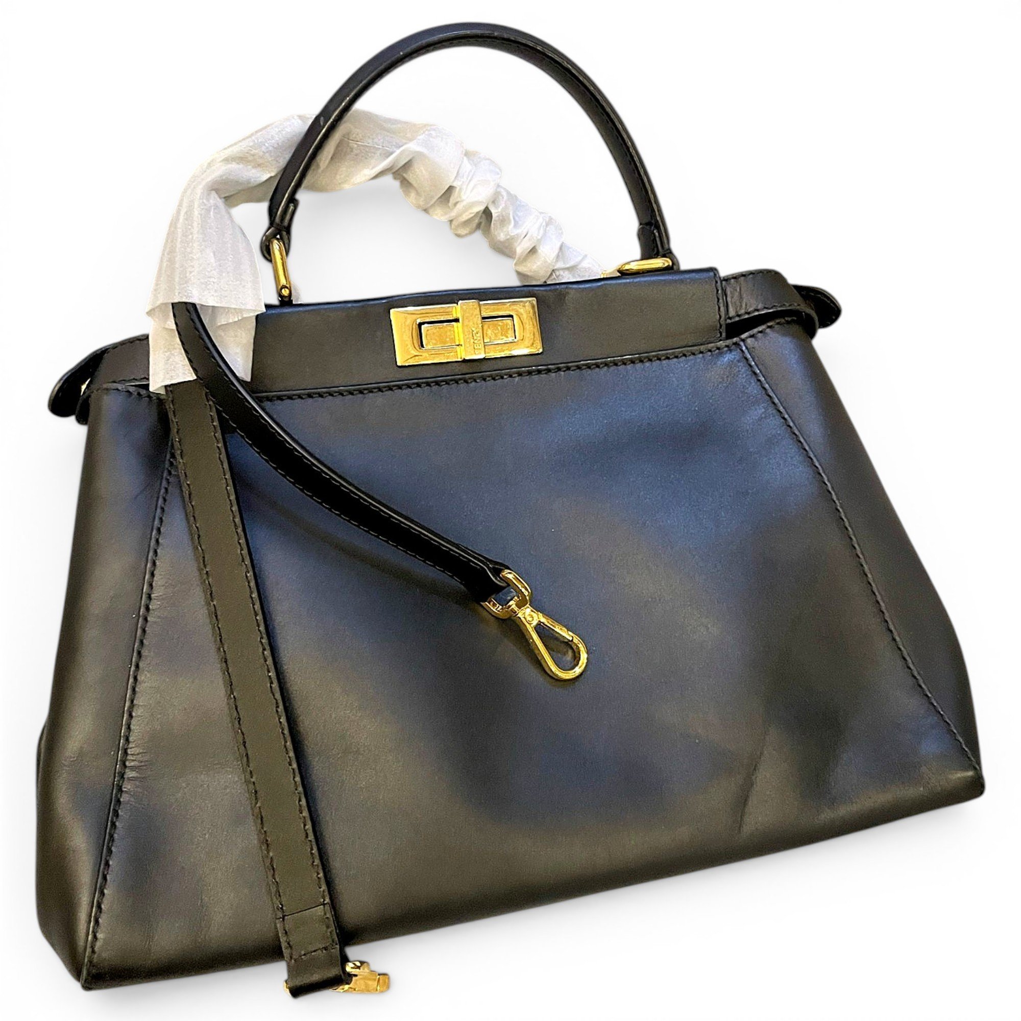 Peekaboo leather handbag