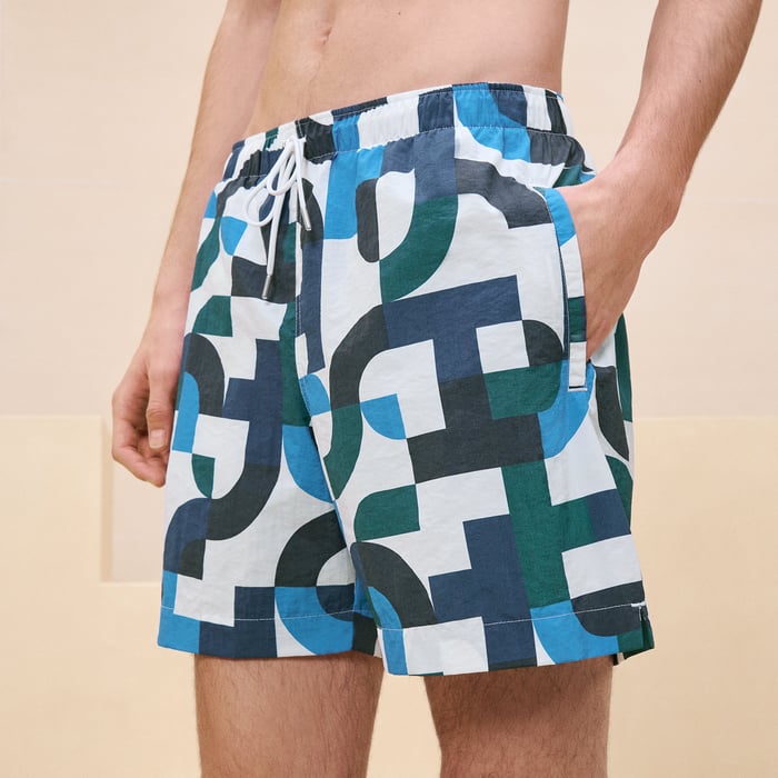 Indigo "Maillons Puzzle" Swim Trunks
