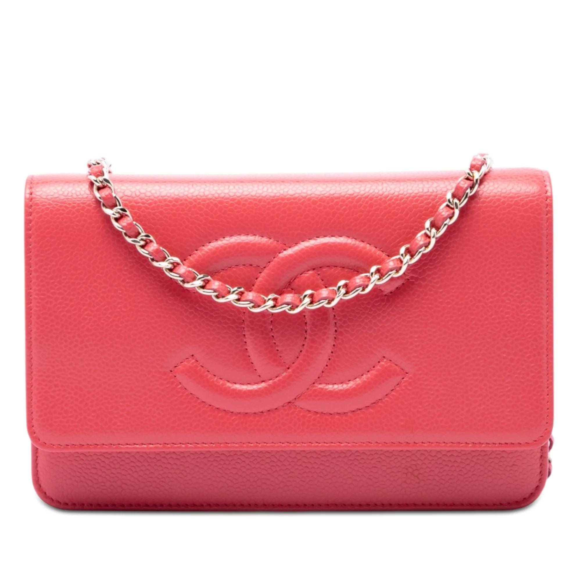 Wallet On Chain leather crossbody bag